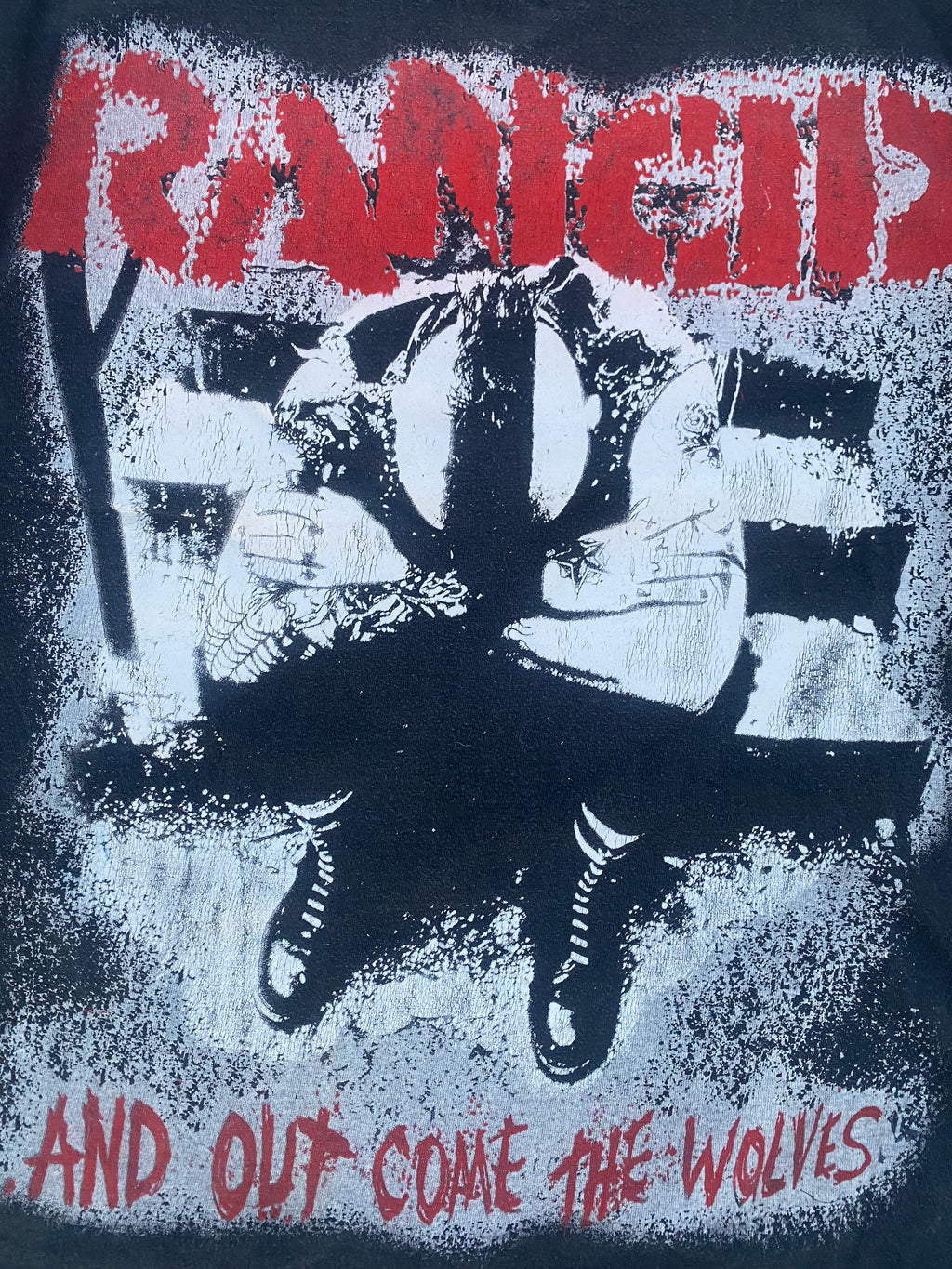 1990’S SINGLE STITCH RANCID FADED BLACK TEE (XXL)