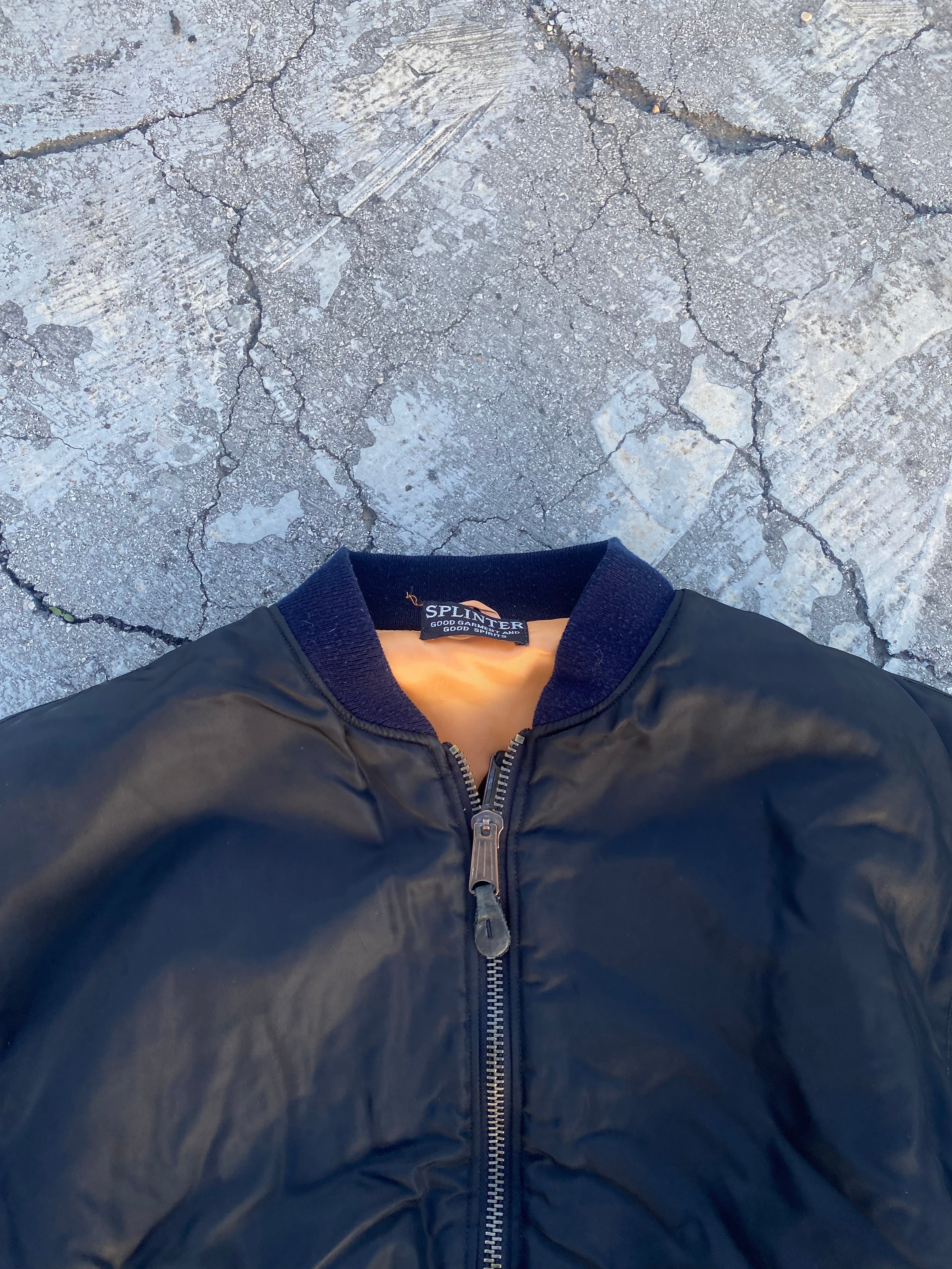 1990’S MA-1 FLYER’S BLACK JACKET (XL)