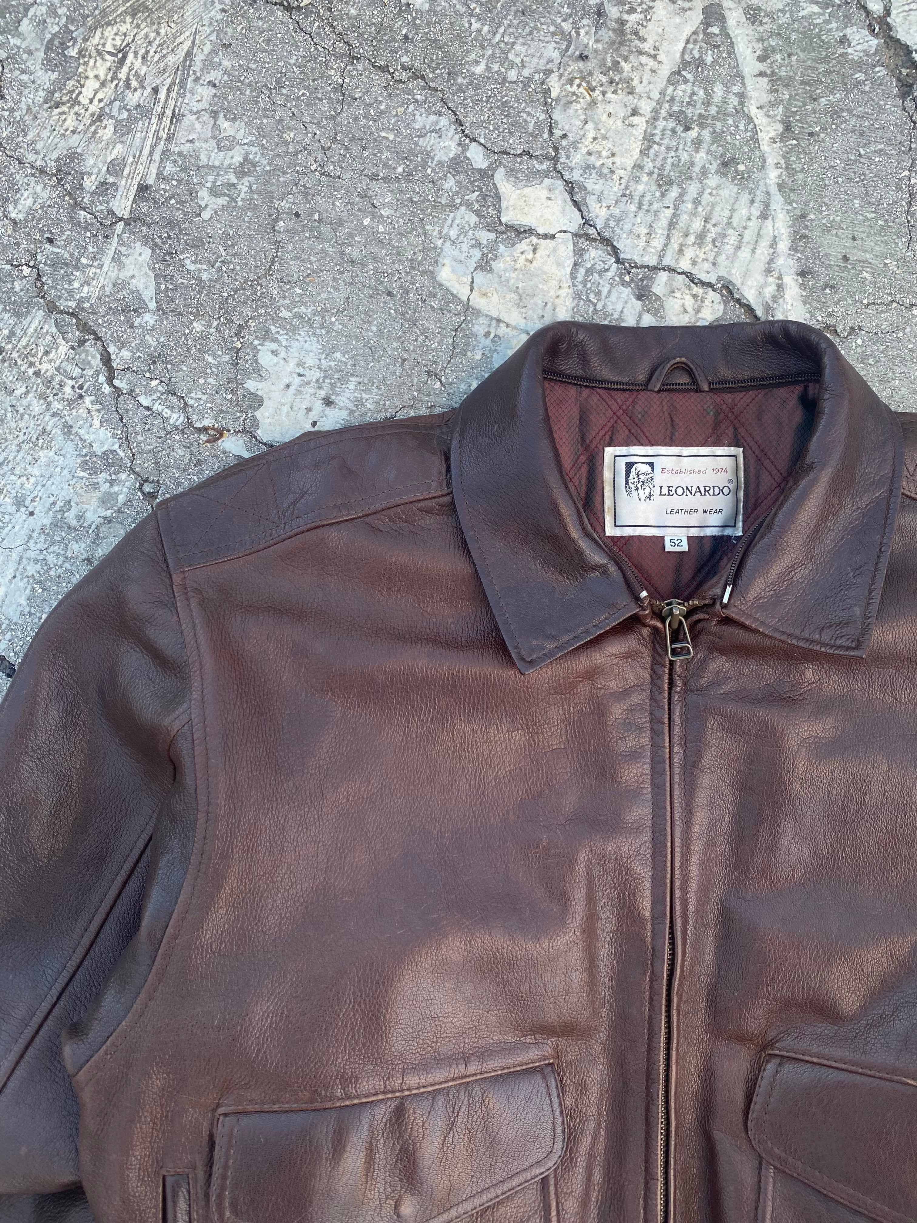 2000’S A2 - TYPE BROWN LEATHER JACKET