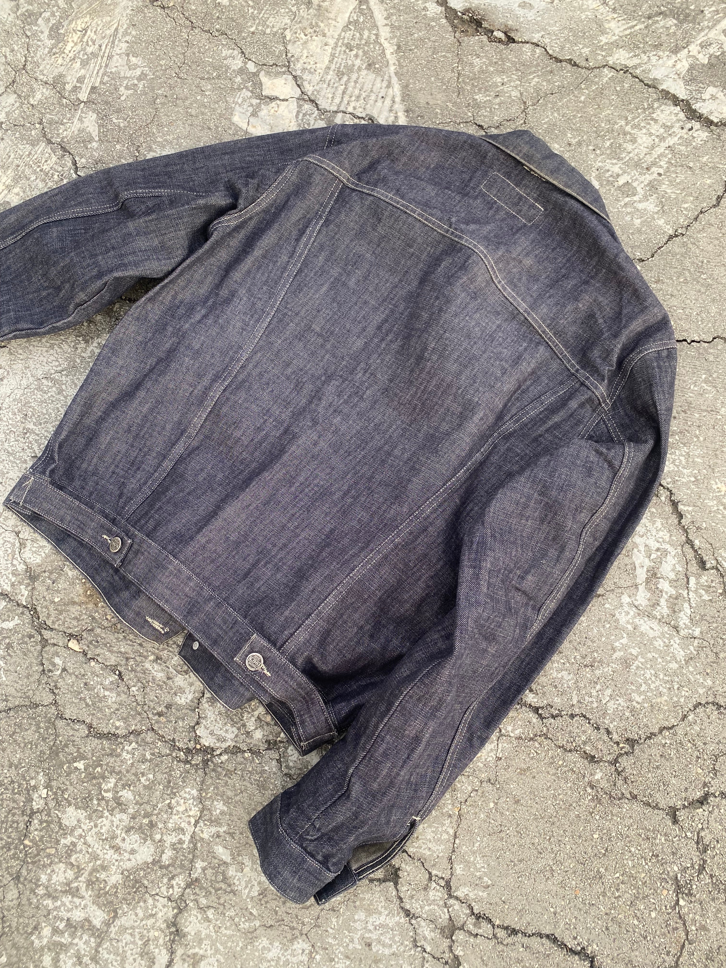 2000’S RAW DENIM WASHED JACKET (XL)