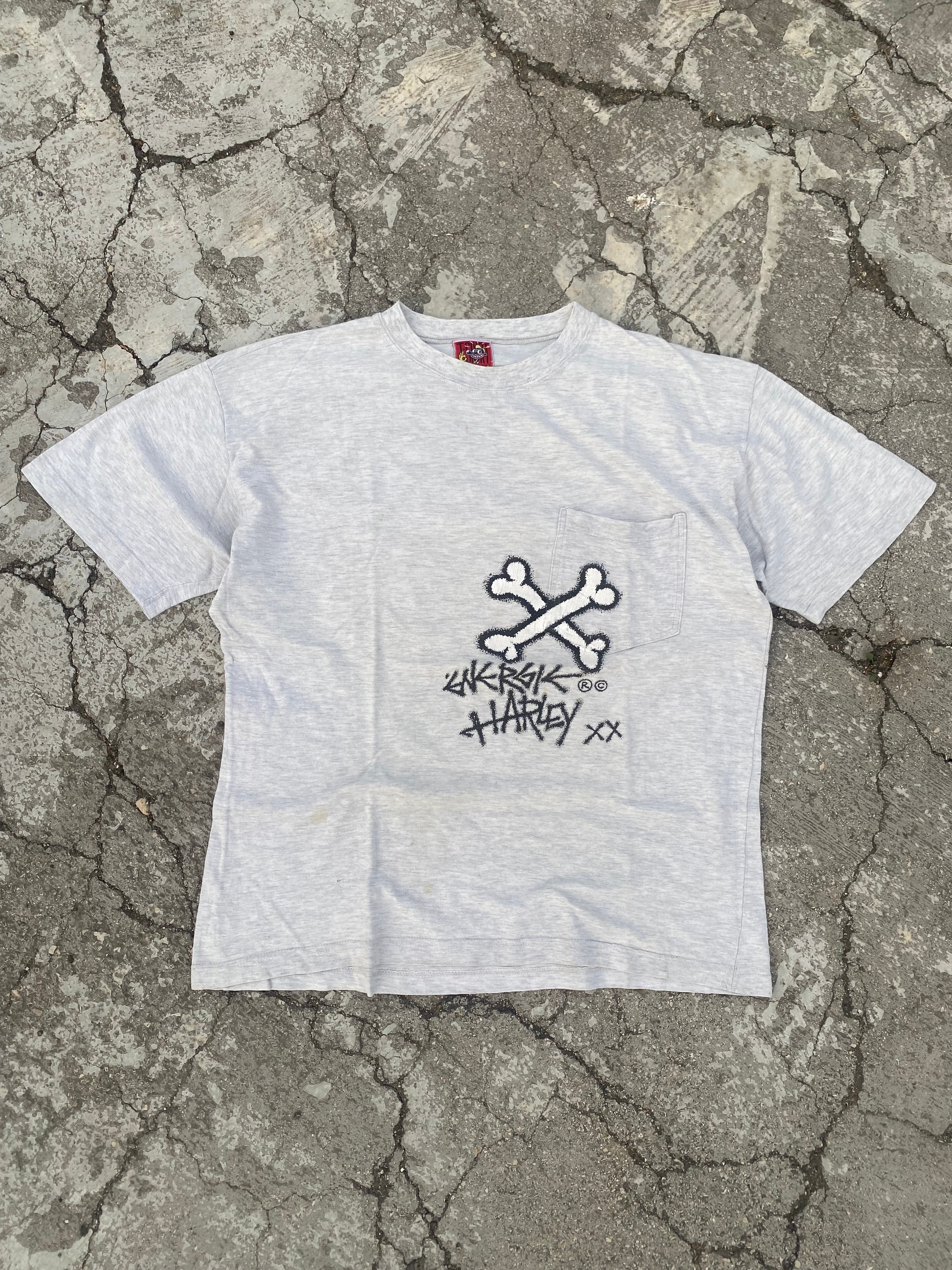 1990’S ENERGIE HARLEY SKULL POCKET TEE (M-L)