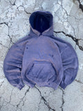 2000’S SUN FADE BLANK NAVY HOODIE (L)