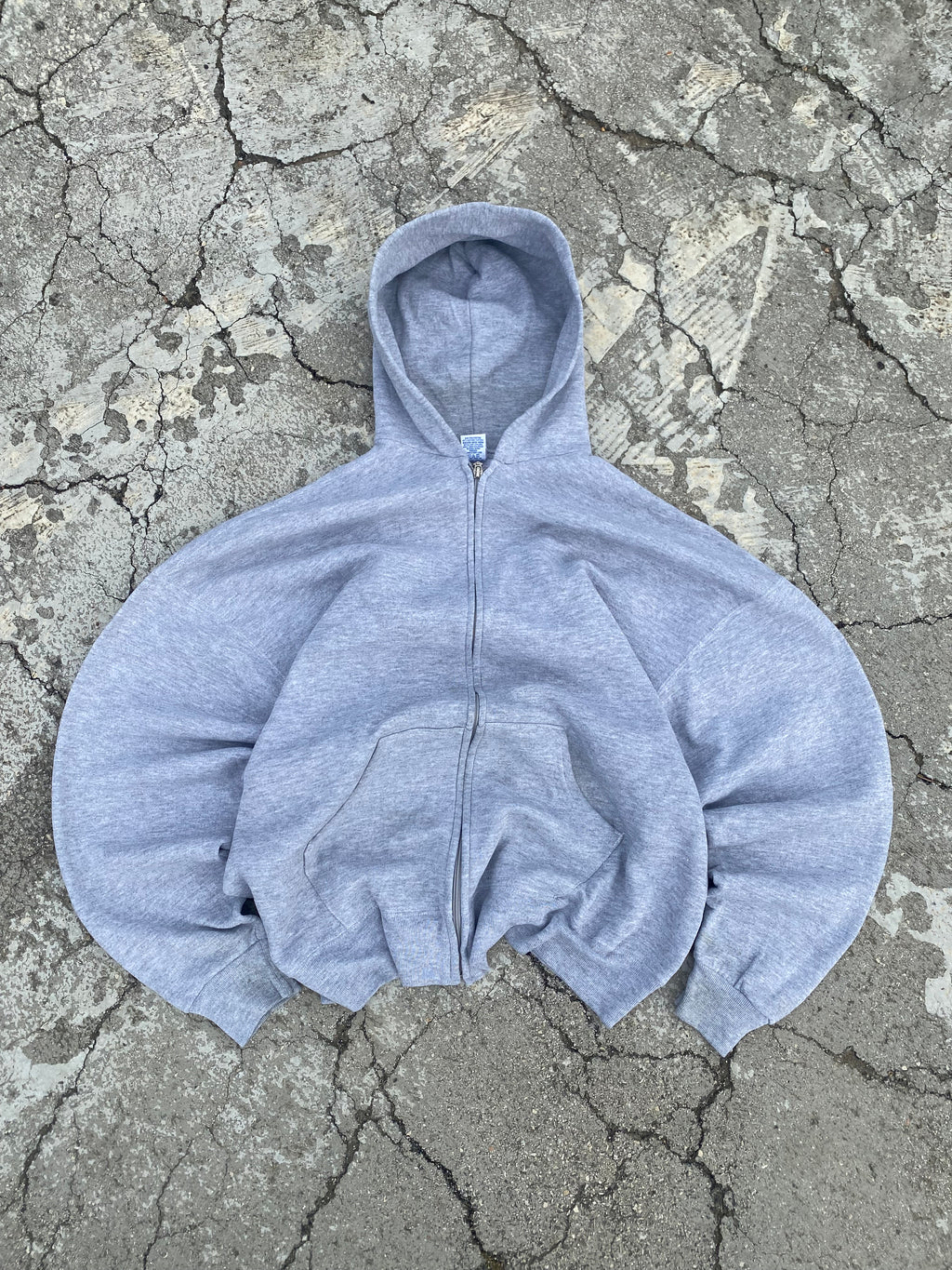 2000’S RUSSELL ATHLETIC BLANK ZIP UP HOODIE (XXL)