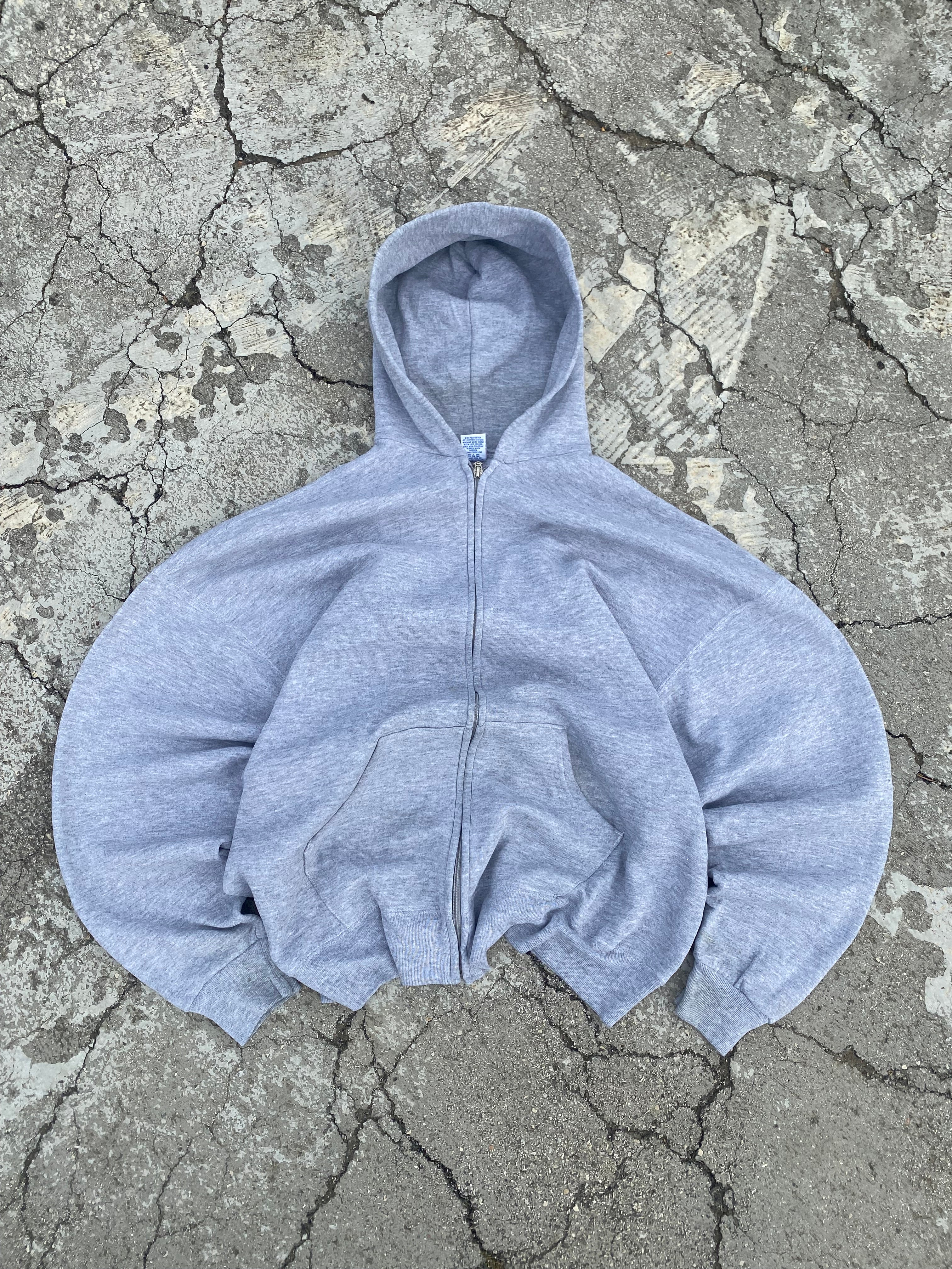 2000’S RUSSELL ATHLETIC BLANK ZIP UP HOODIE (XXL)