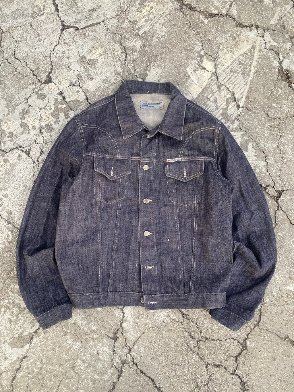 2000’S RAW DENIM WASHED JACKET (XL)