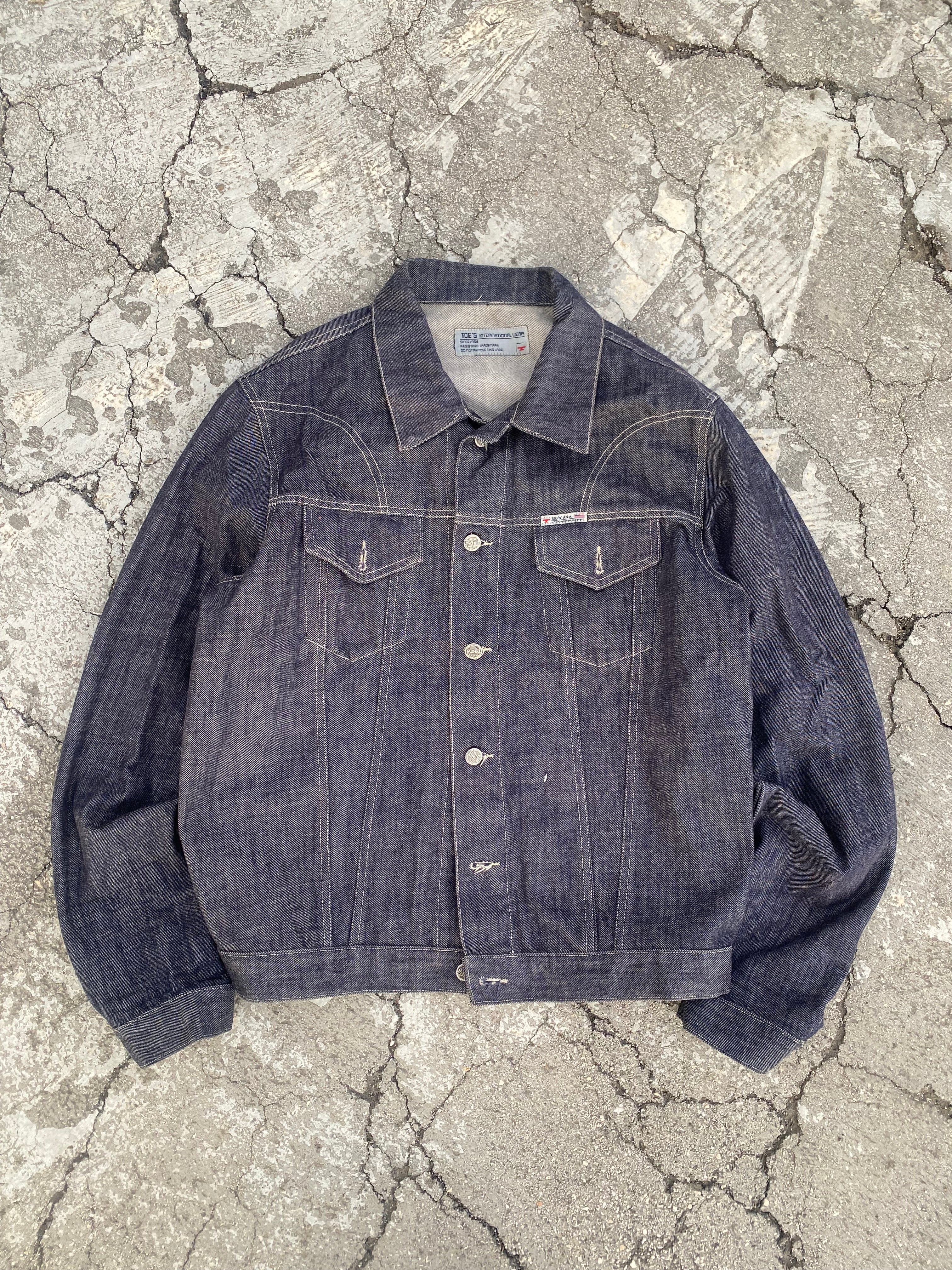 2000’S RAW DENIM WASHED JACKET (XL)