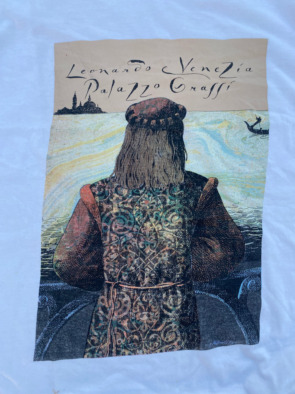 1990’S SINGLE STITCH SOUVENIR “LEONARDO VENEZIA” TEE (XL)