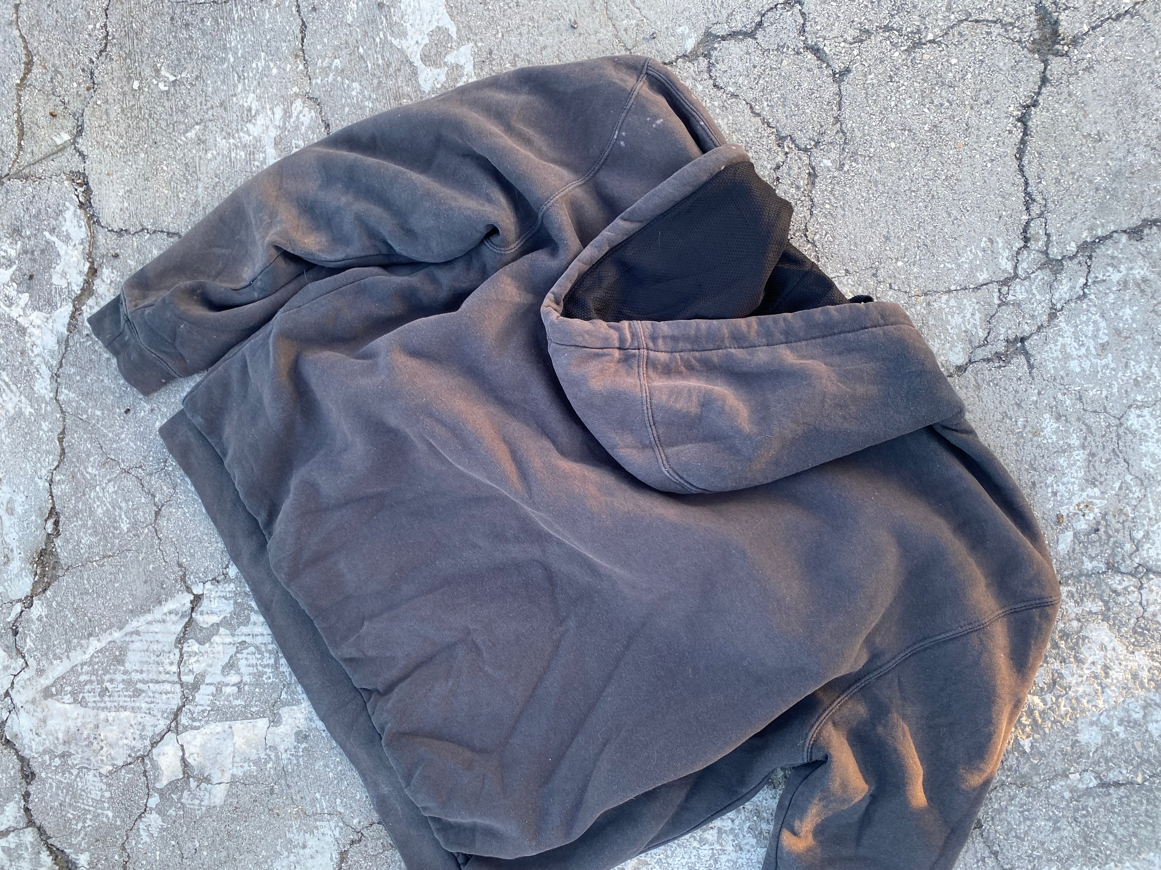2000’S SUN FADE CARHARTT “GALAXY” THERMAL WAFFLE ZIP HOODIE (L-XL)