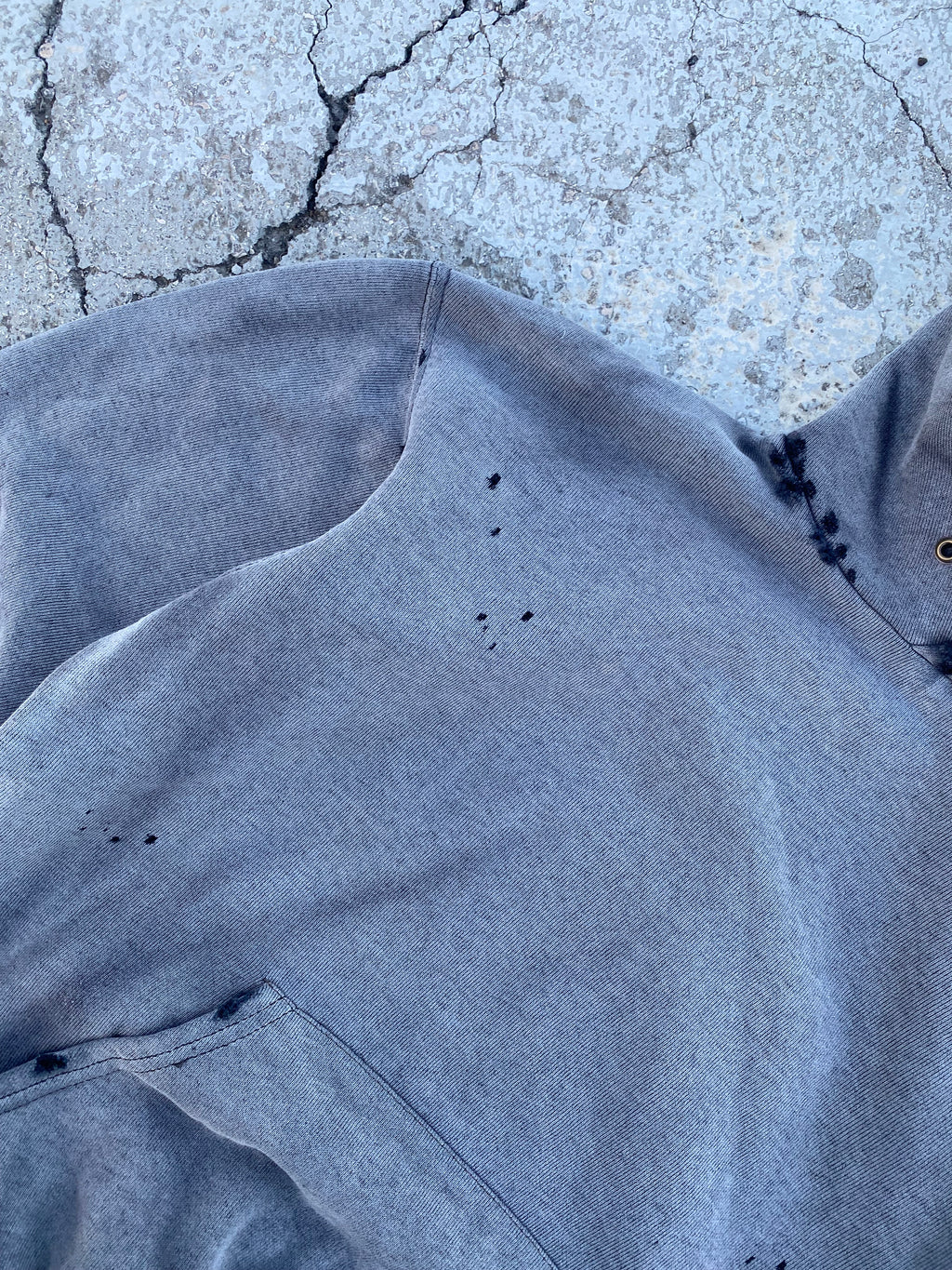 2000’ SUN FADE BLACK BLANK HOODIE
