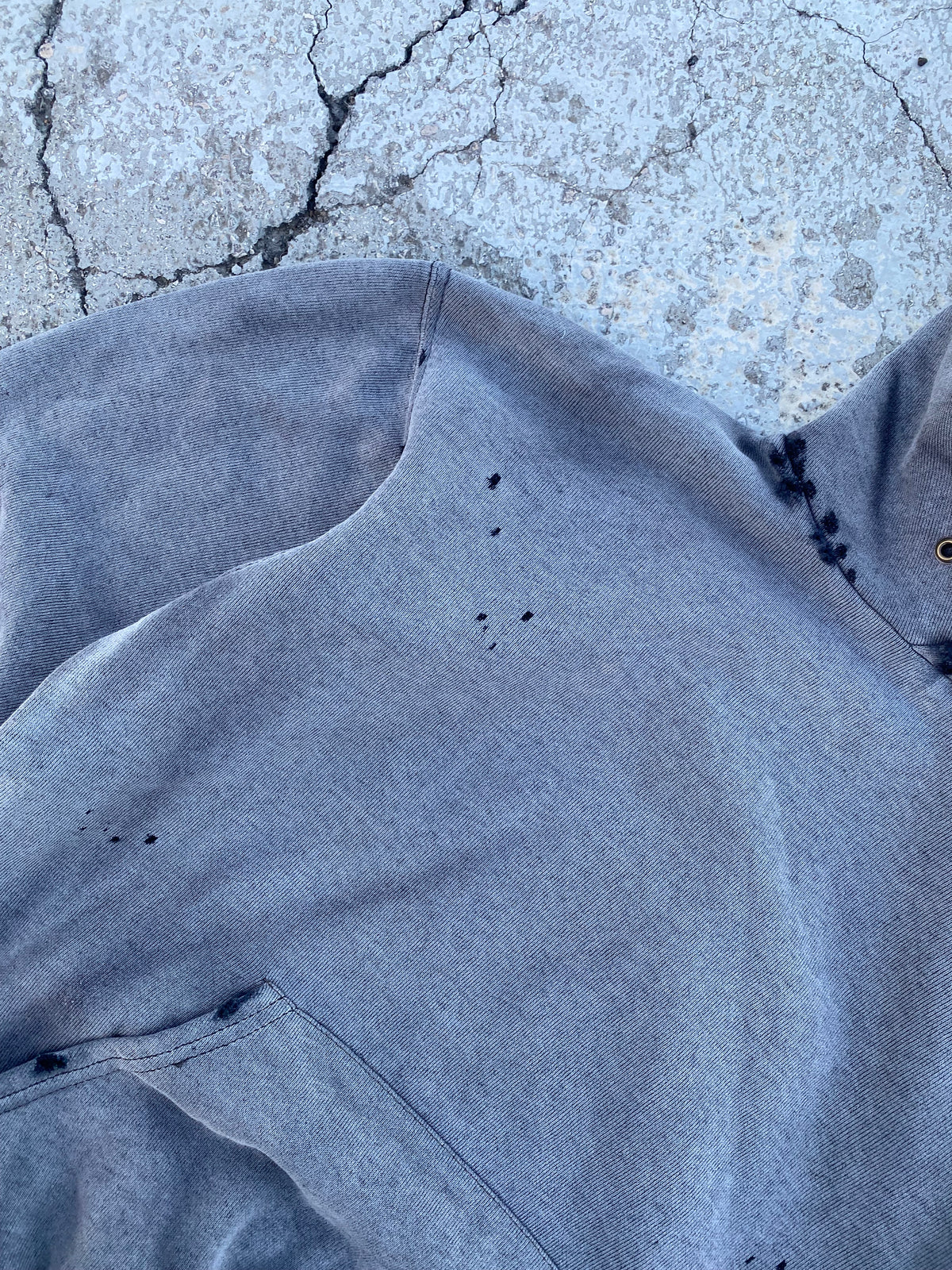 2000’ SUN FADE BLACK BLANK HOODIE