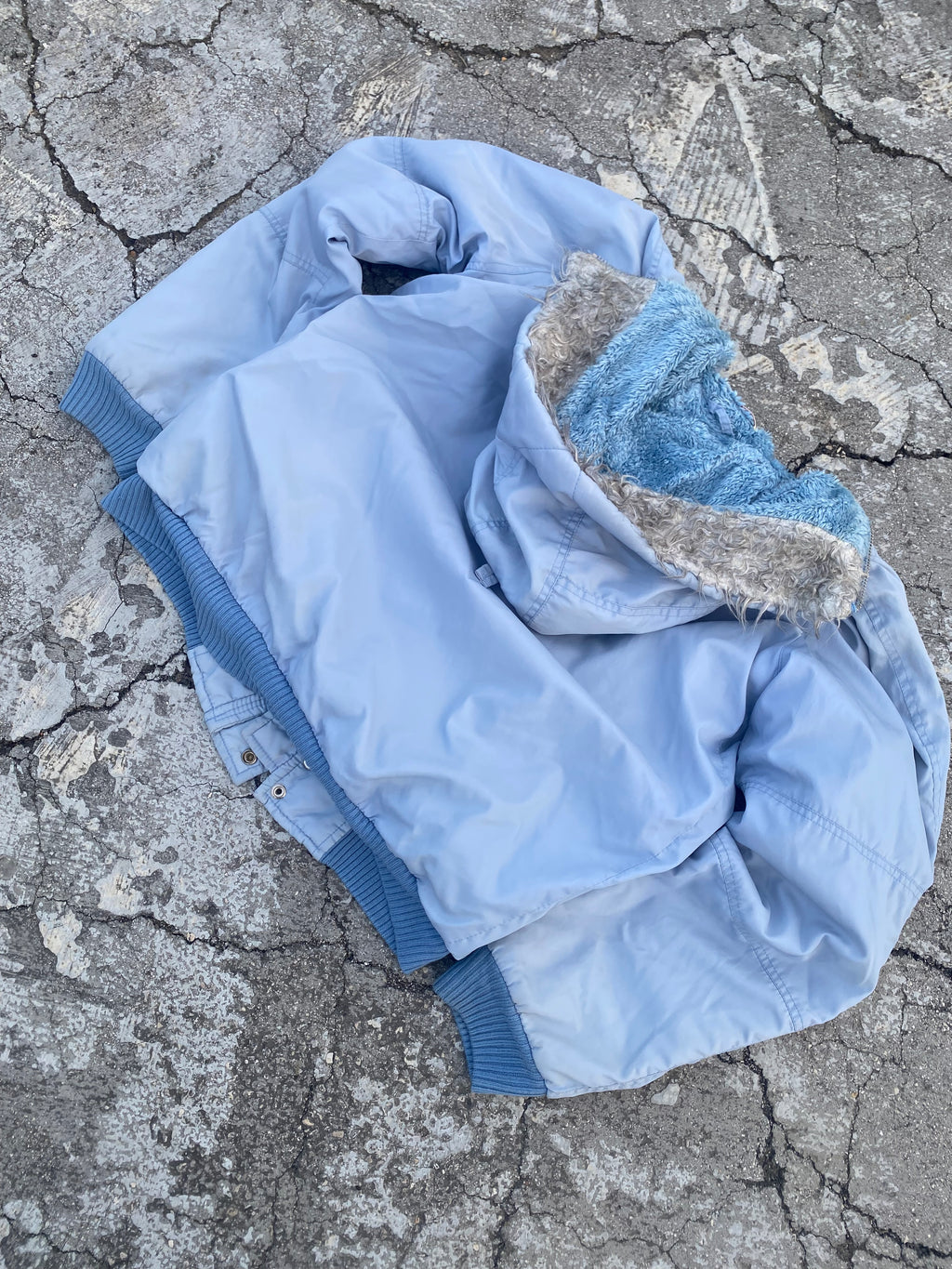 1980’S BIG SMITH SUGAR PAPER HOODED JACKET (M)