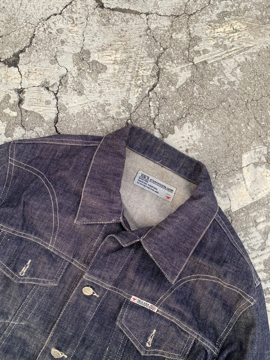 2000’S RAW DENIM WASHED JACKET (XL)