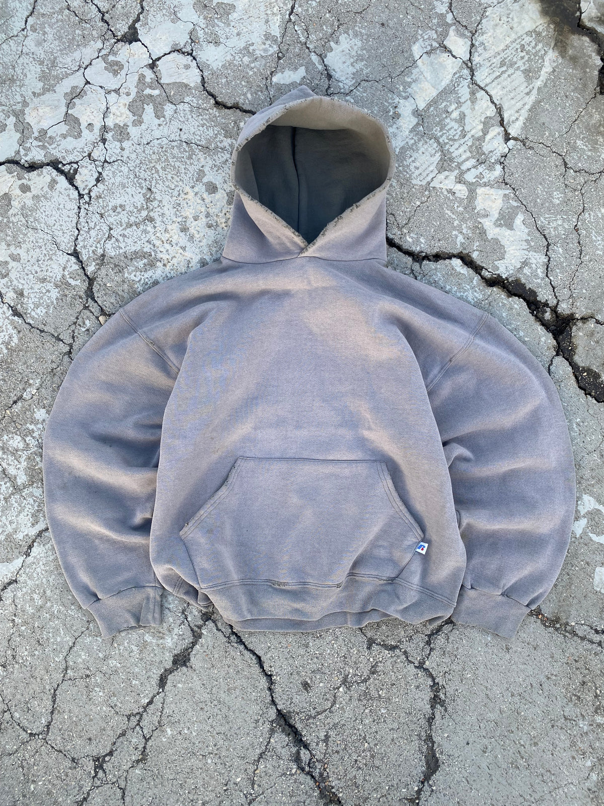 2000’S SUN FADED BLANK FOGGY HOODIE (M)