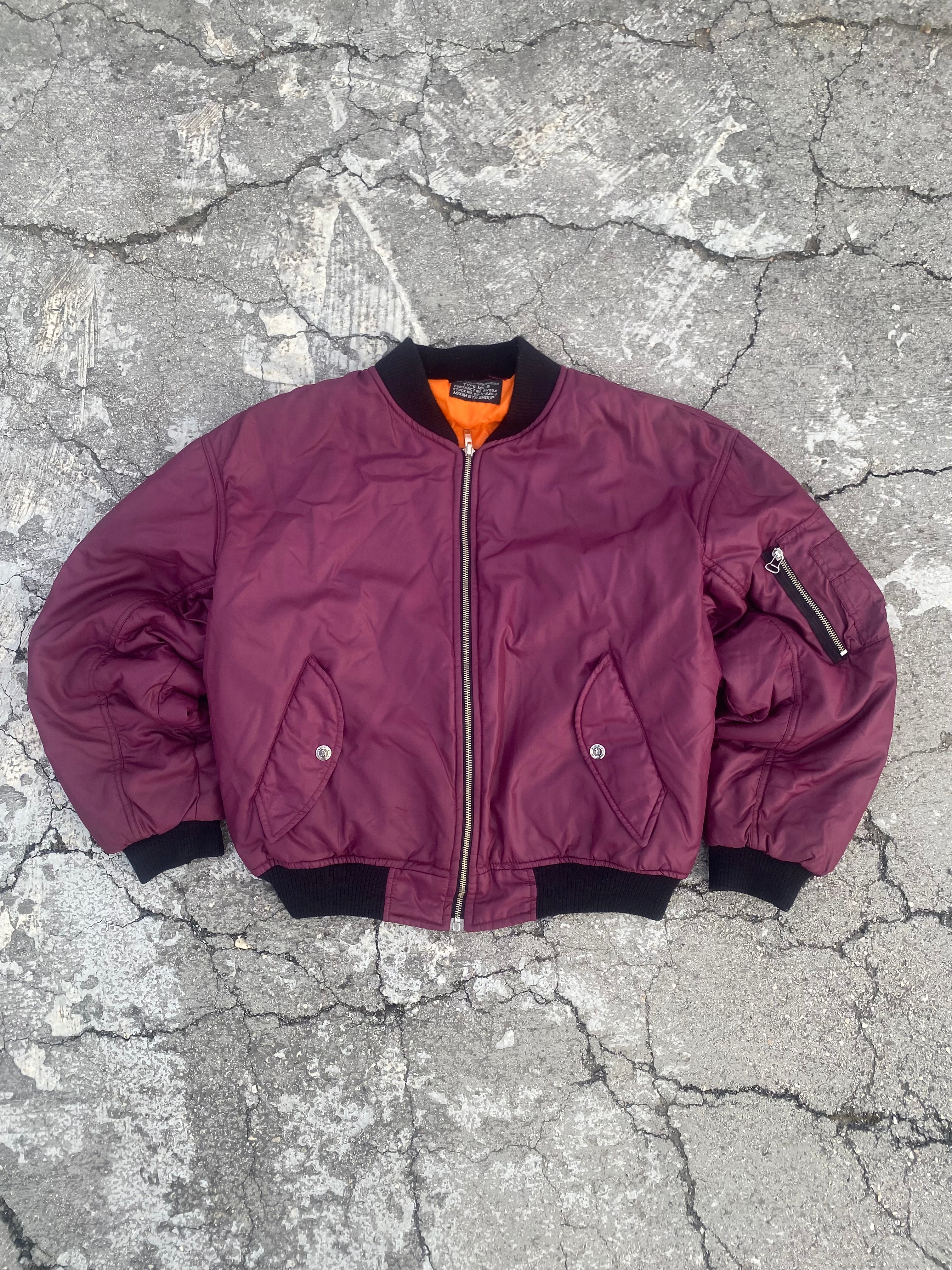 1980’S RASPBERRY BOMBER JACKET (L)