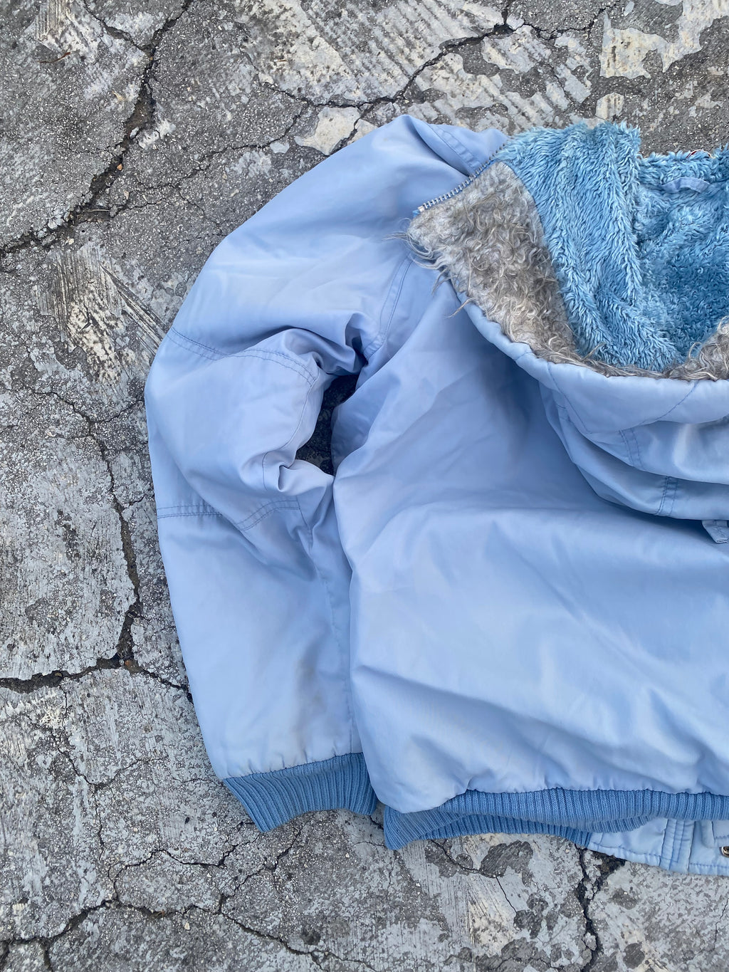 1980’S BIG SMITH SUGAR PAPER HOODED JACKET (M)