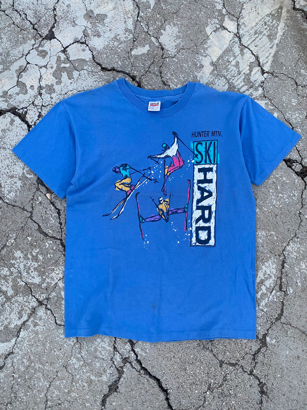 1990’S SINGLE STITCH SKI ANVIL TEE (L)