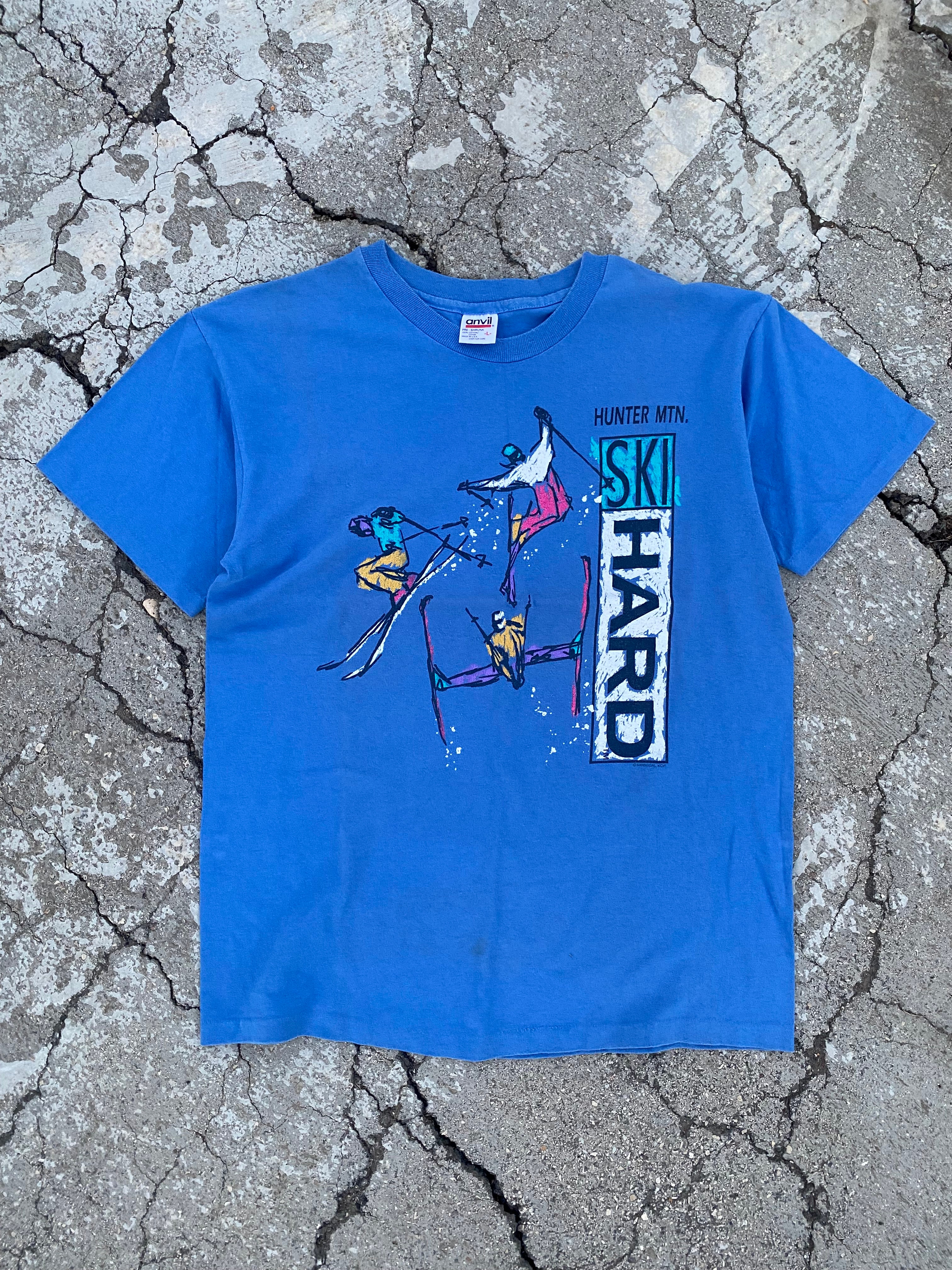 1990’S SINGLE STITCH SKI ANVIL TEE (L)