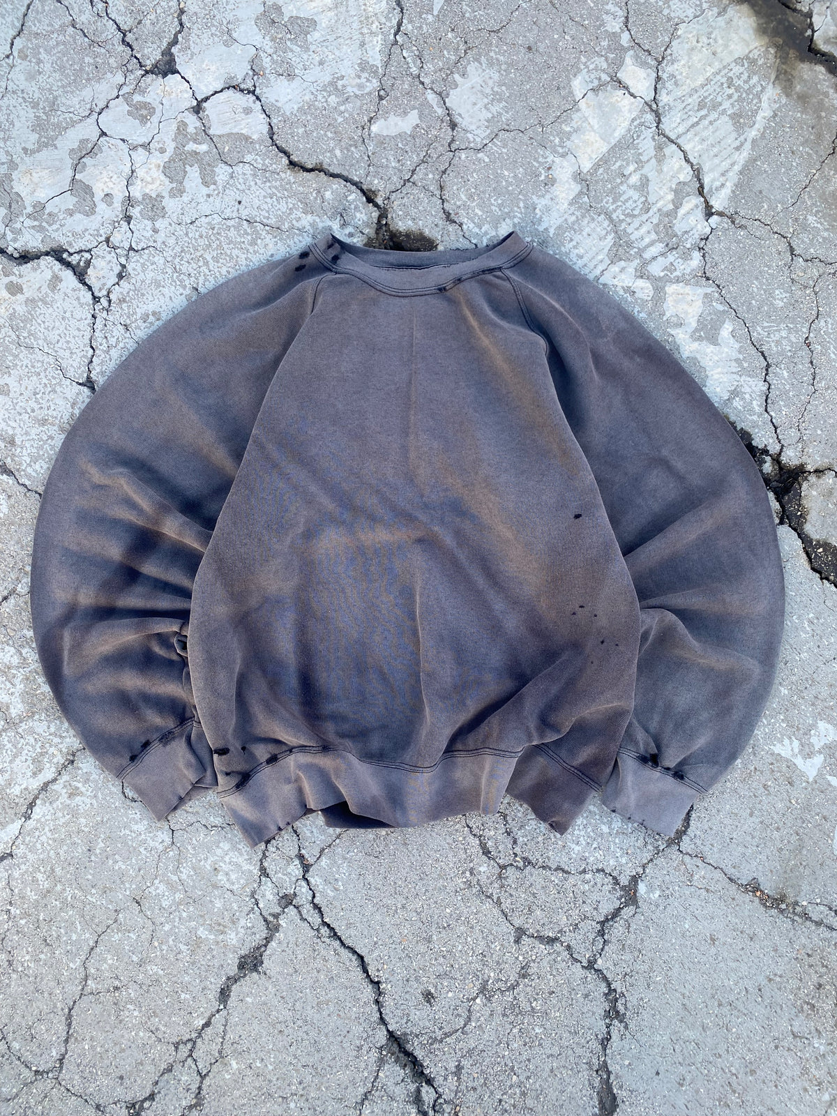2000’S SUN FADE BLANK RAGLAN CREWNECK (XL)