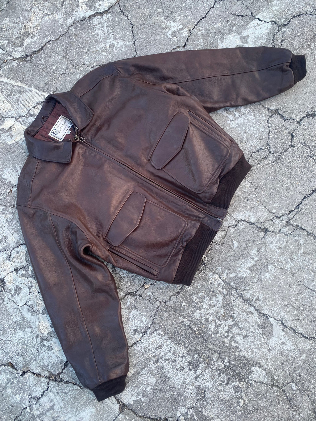 2000’S A2 - TYPE BROWN LEATHER JACKET