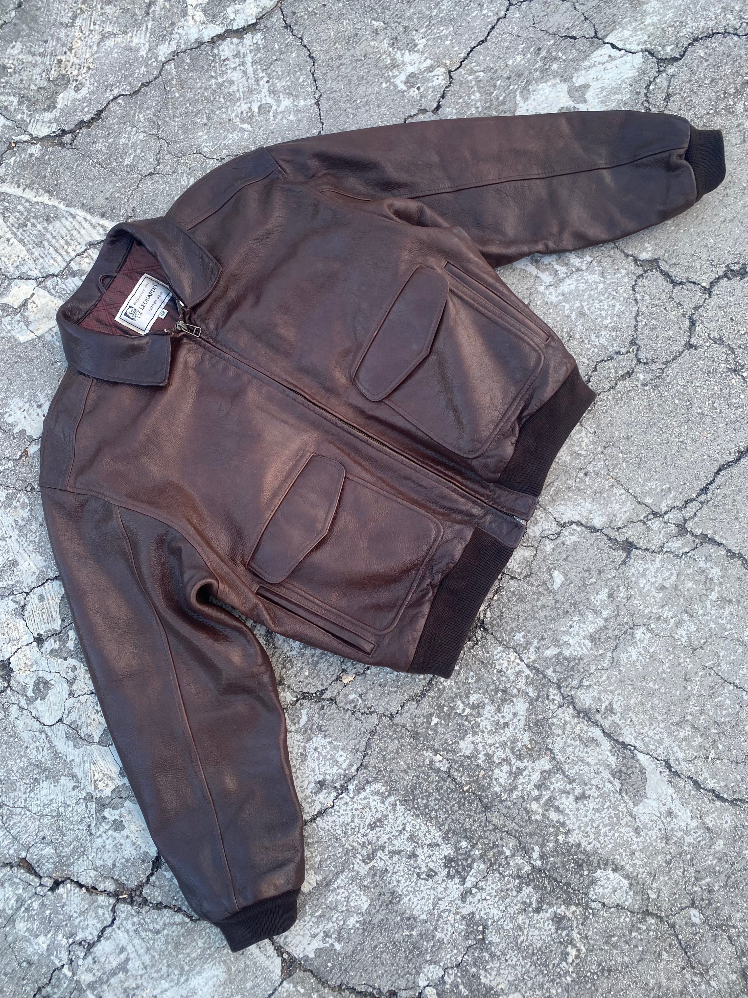 2000’S A2 - TYPE BROWN LEATHER JACKET