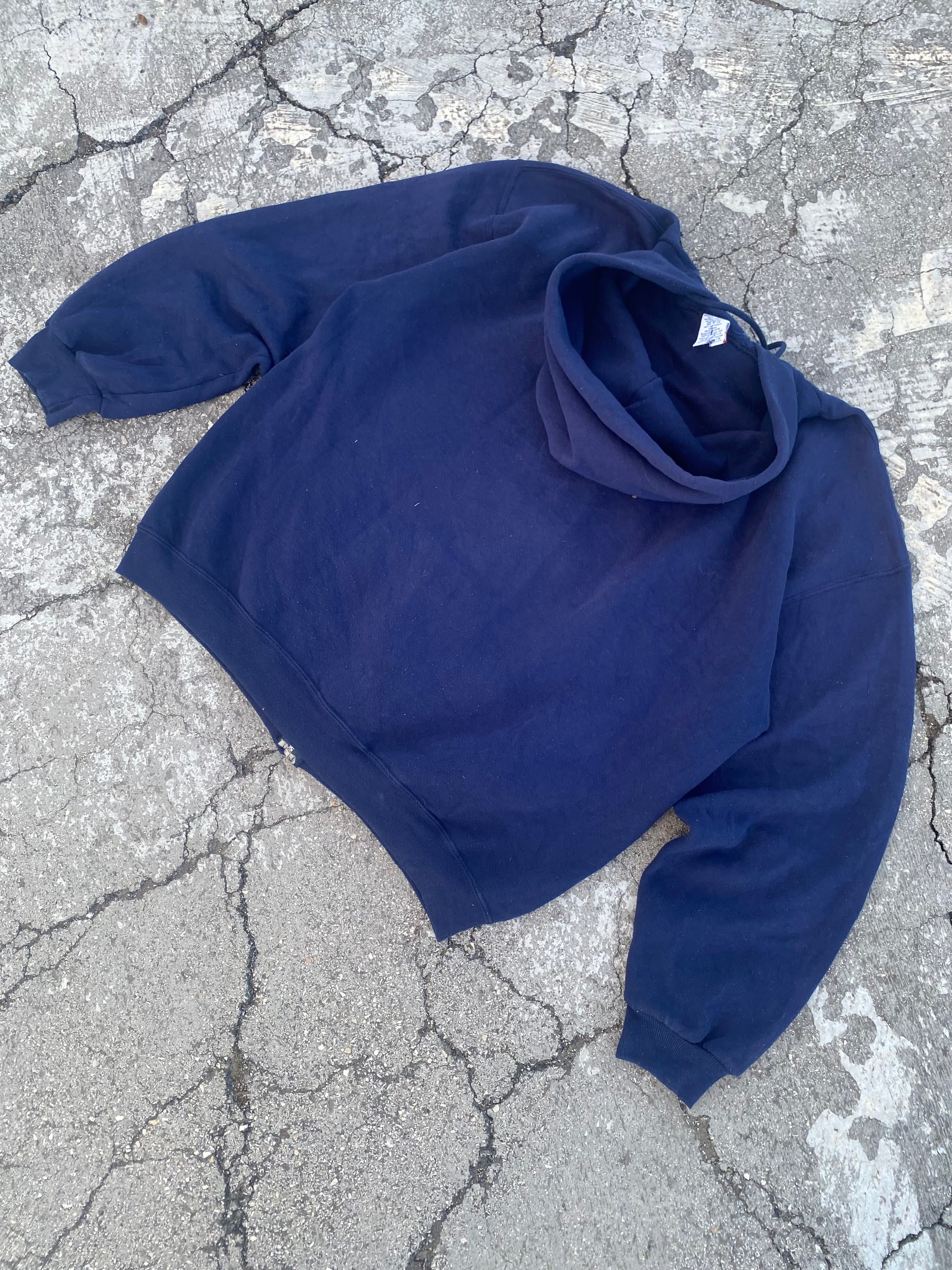 2000’S RUSSELL ATHLETIC BLUE ZIP UP HOODIE (L)