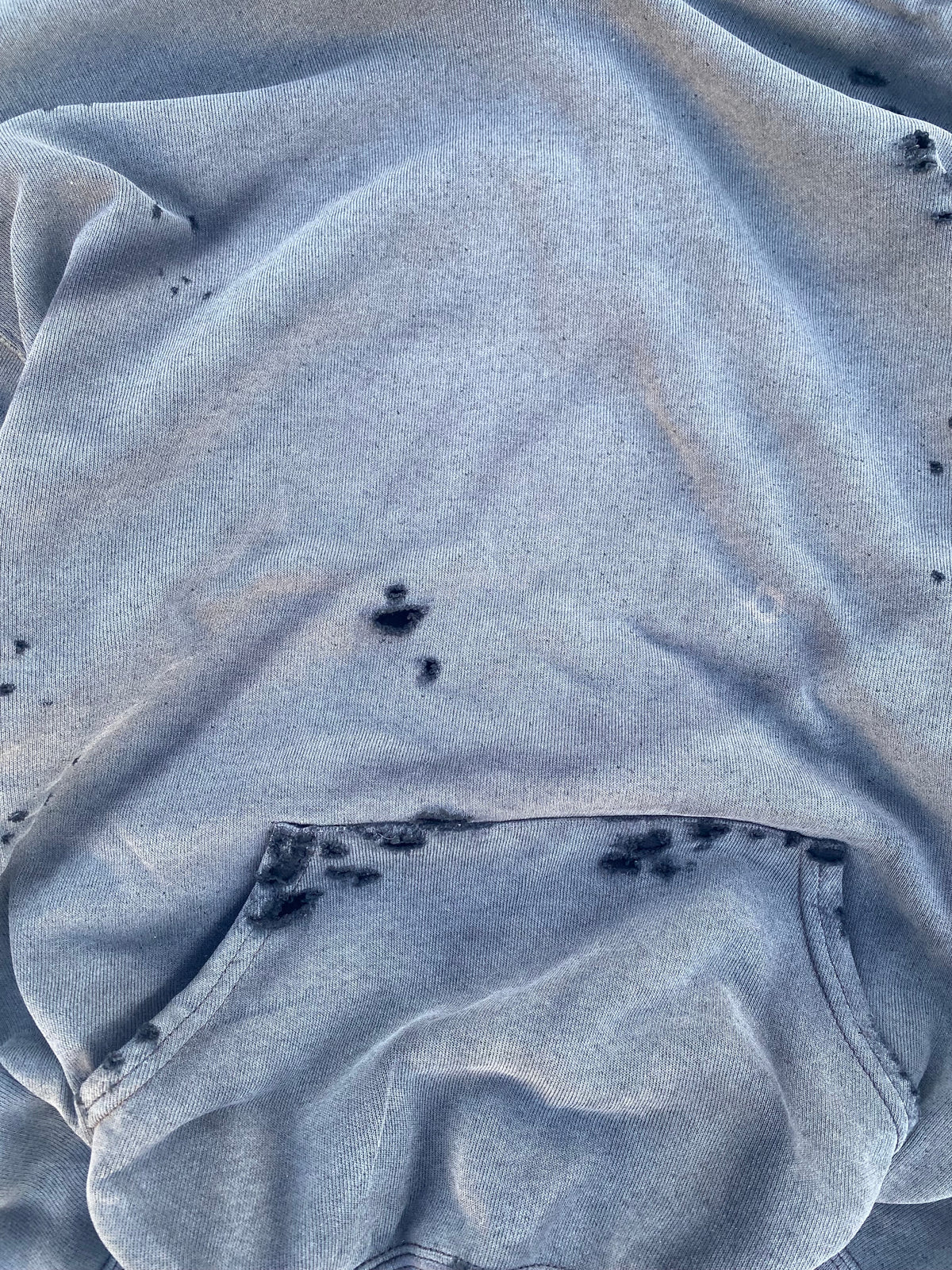 2000’S SUN FADE BLACK BLANK HOODIE (XL)