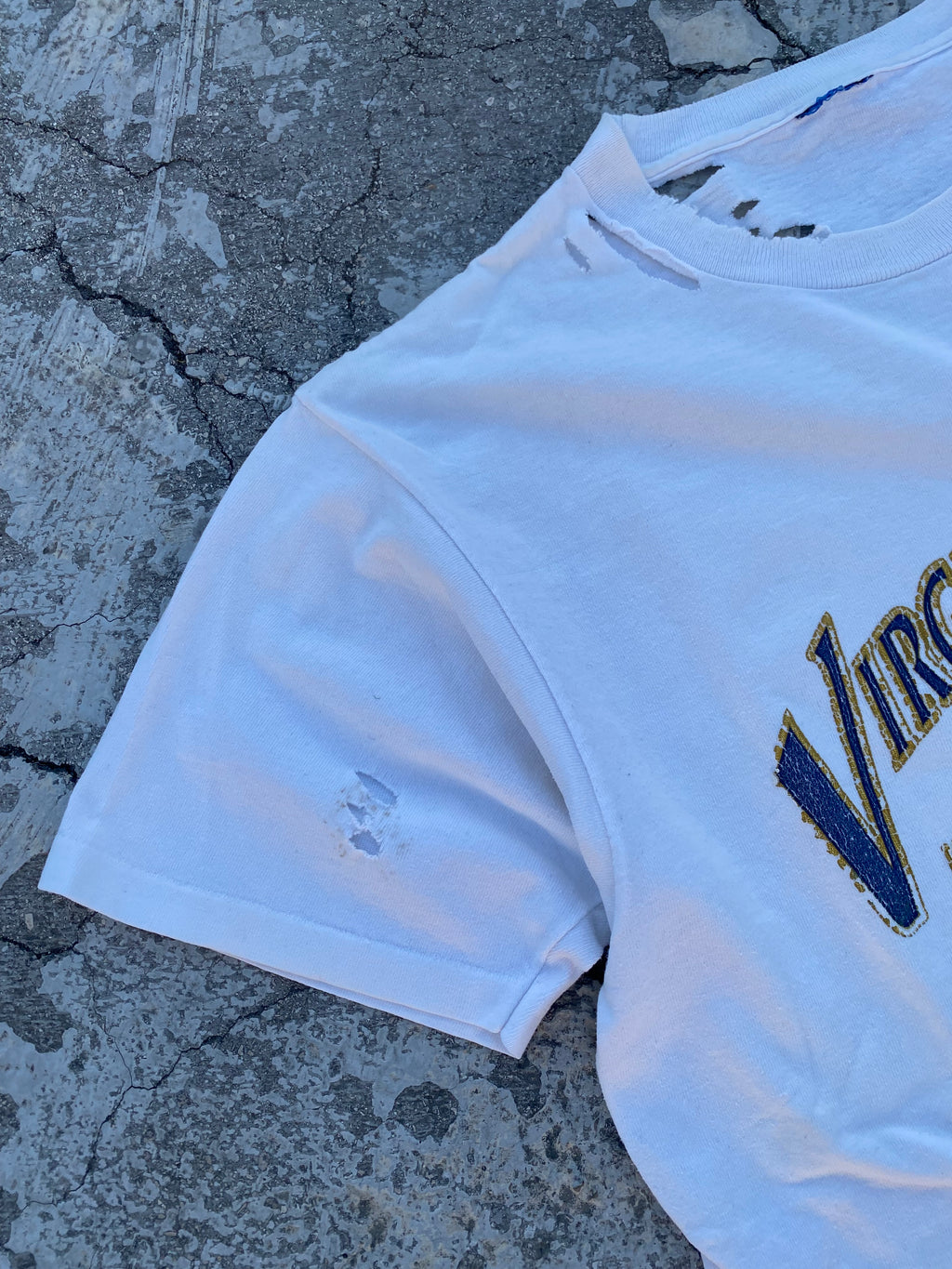 1990’S SINGLE STITCH VIRGINIA DESTROYED TEE (XL)