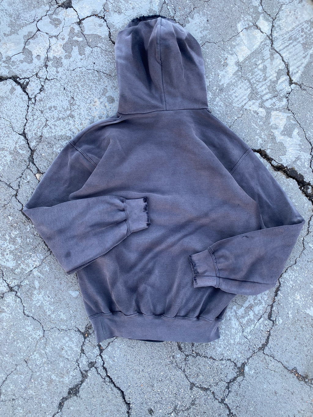 2000’S SUN FADE BLACK BLANK HOODIE (S)