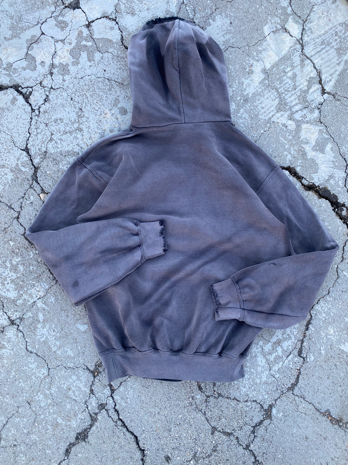 2000’S SUN FADE BLACK BLANK HOODIE (S)