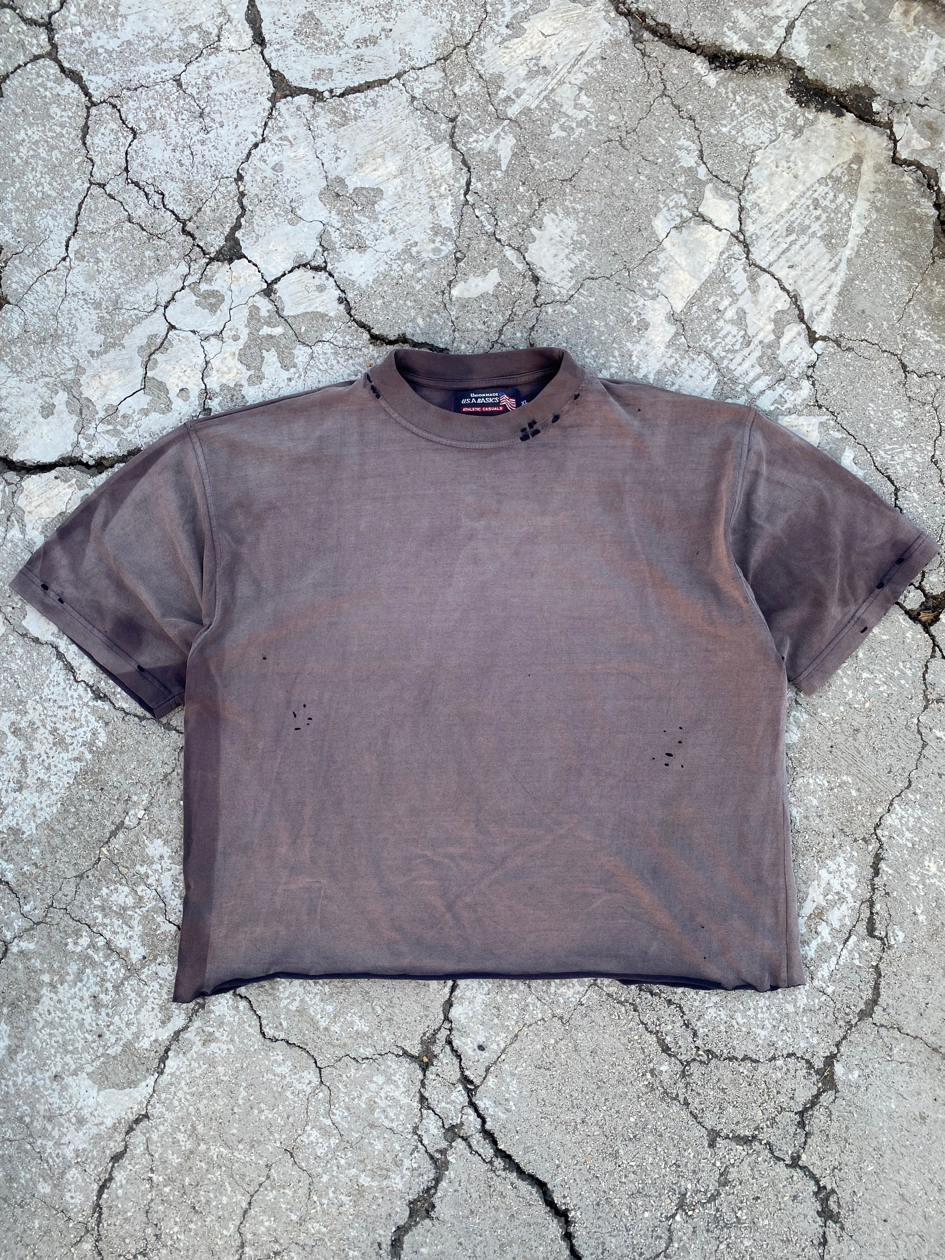 2000’S SUN FADE-DISTRESSED BLANK TEE (XL)