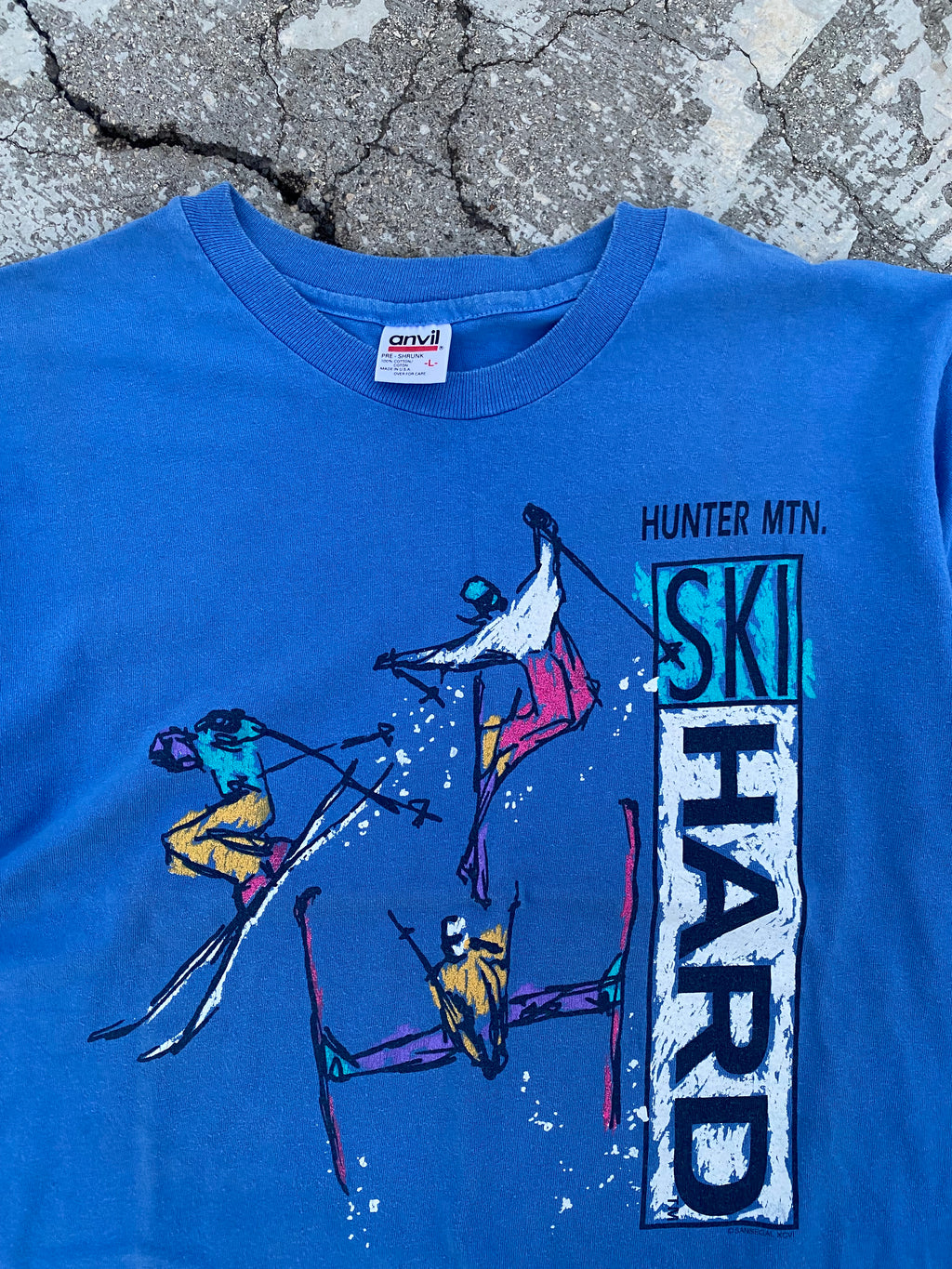1990’S SINGLE STITCH SKI ANVIL TEE (L)