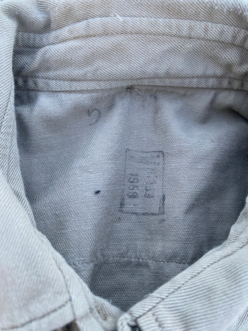 1950’S TWILL COTTON ARMY SHIRT KHAKI (S/M)