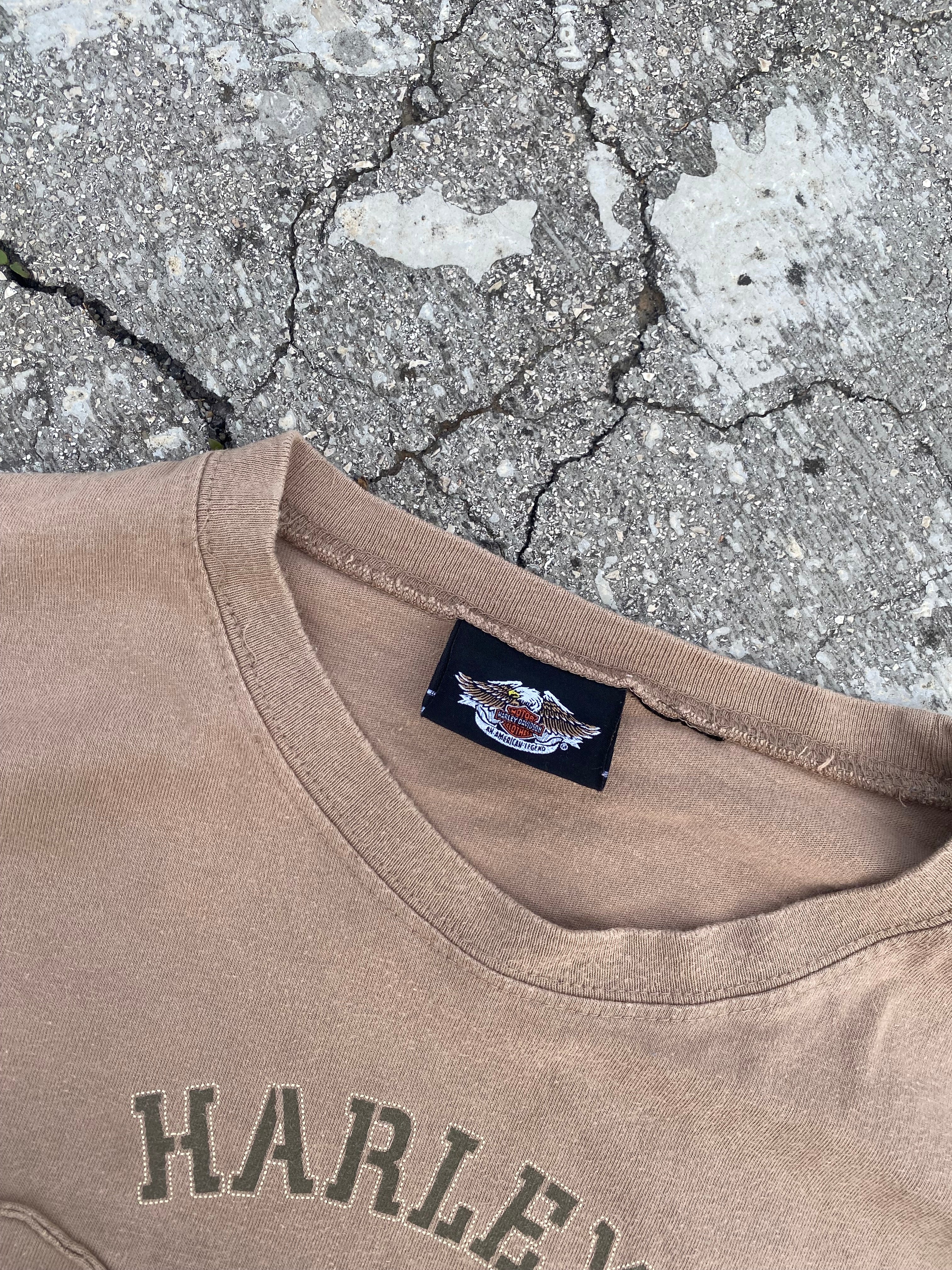 2000’S HARLEY DAVIDSON CROPPED “EAGLE” LONGSLEEVE (XXL)