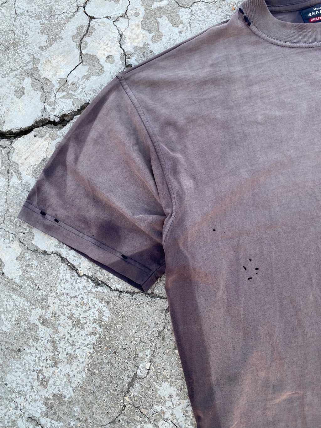 2000’S SUN FADE-DISTRESSED BLANK TEE (XL)
