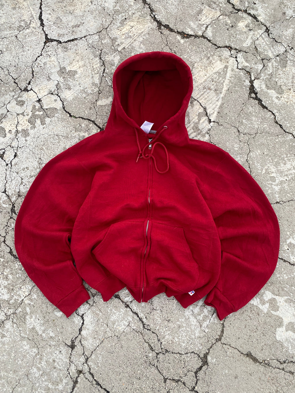 2000’S RUSSELL ATHLETIC ZIP UP BLANK HOODIE (S)