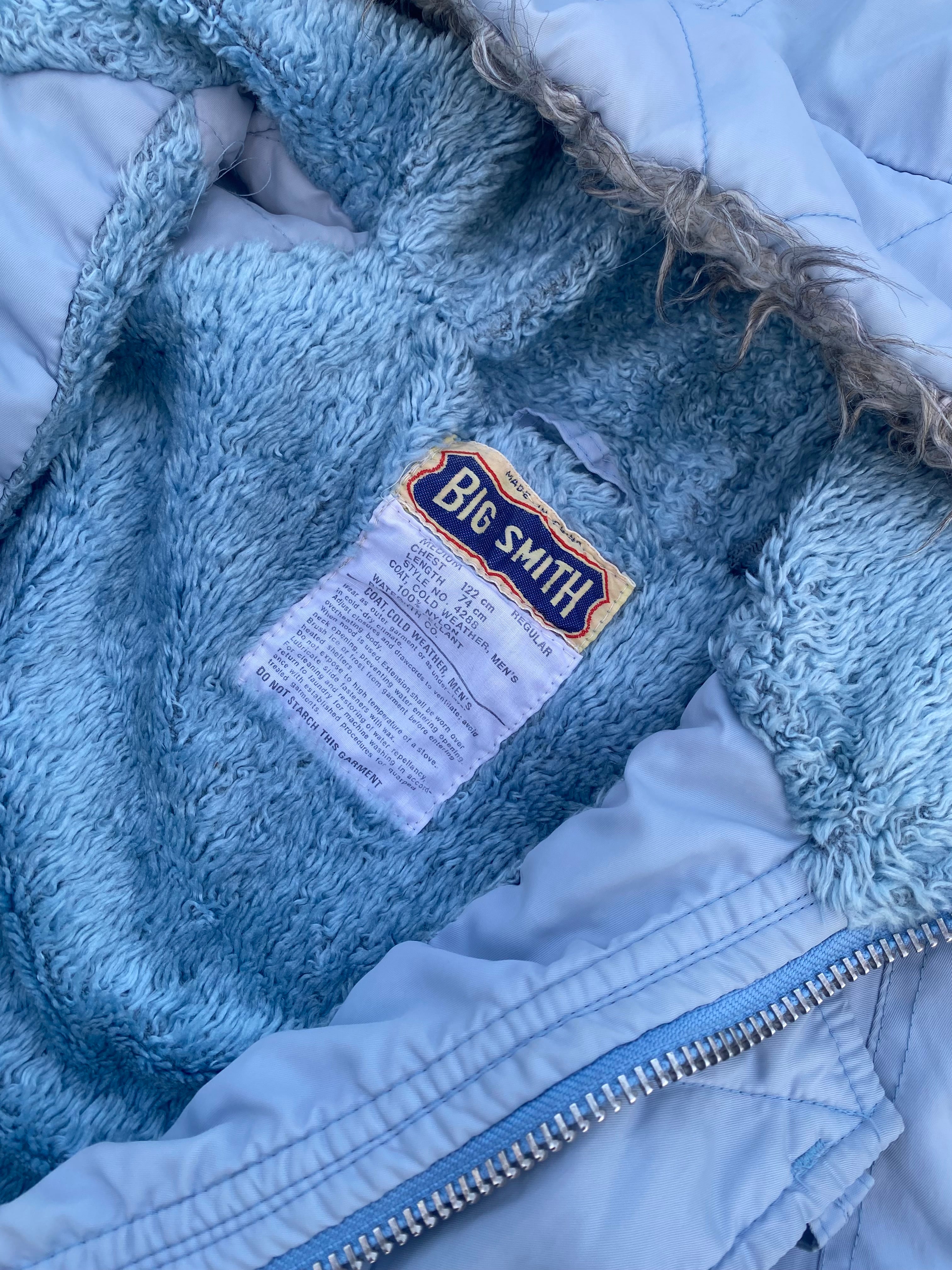 1980’S BIG SMITH SUGAR PAPER HOODED JACKET (M)