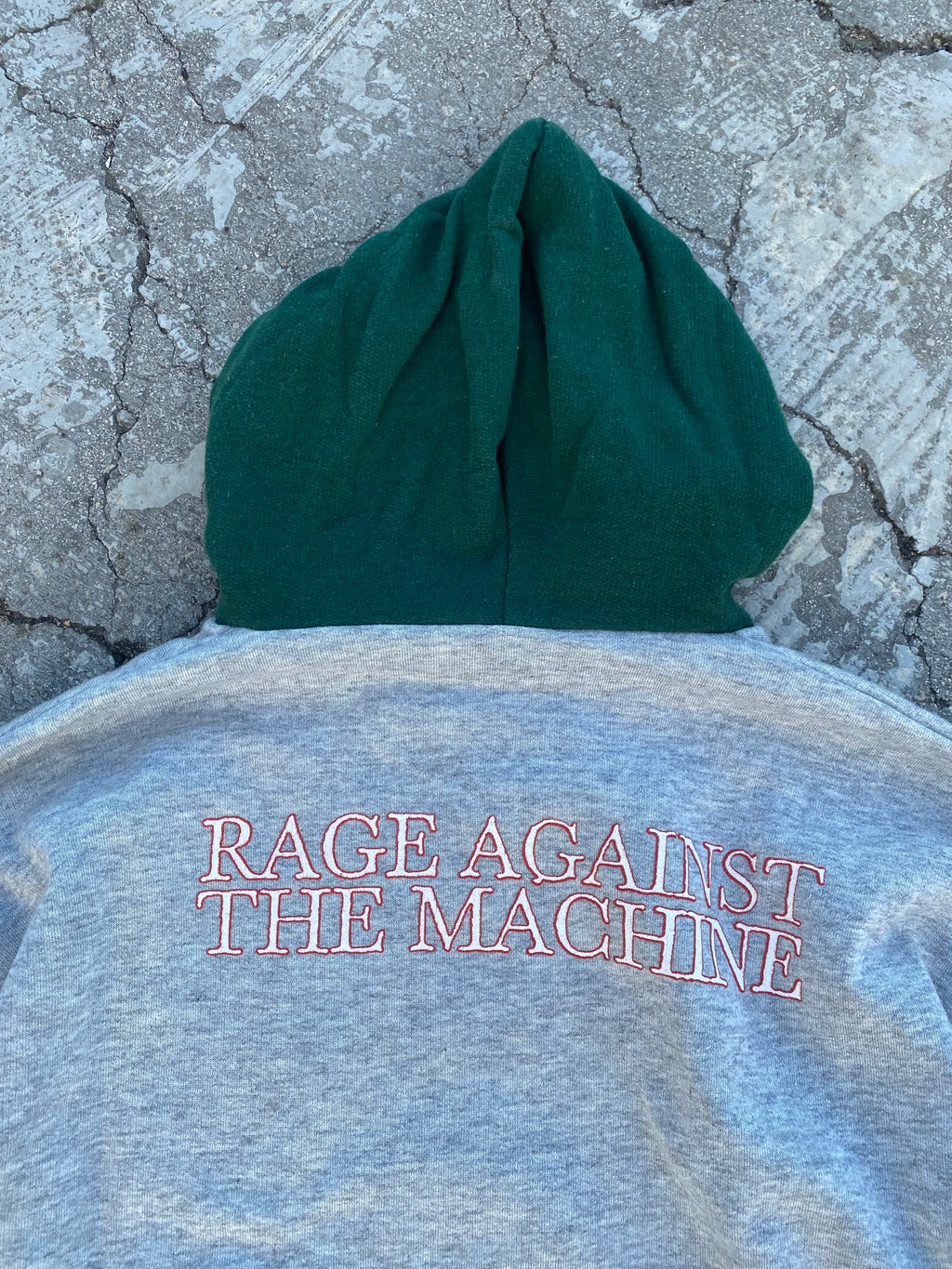 1990'S RAGE AGAINST THE MACHINE MERCH HOODIE (L)