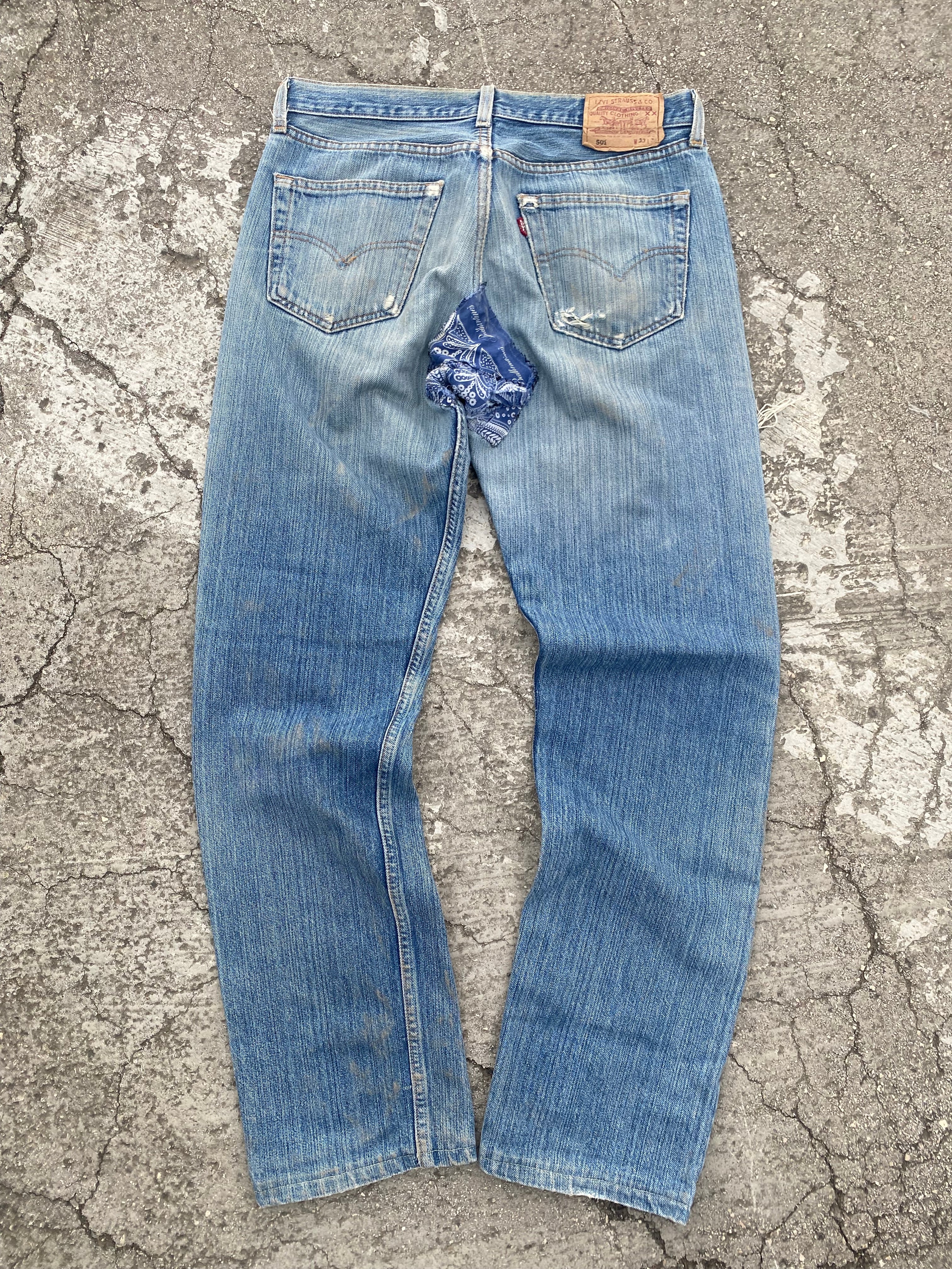 1990'S LEVI'S "BANDANA" 501 MADE IN USA (W33)