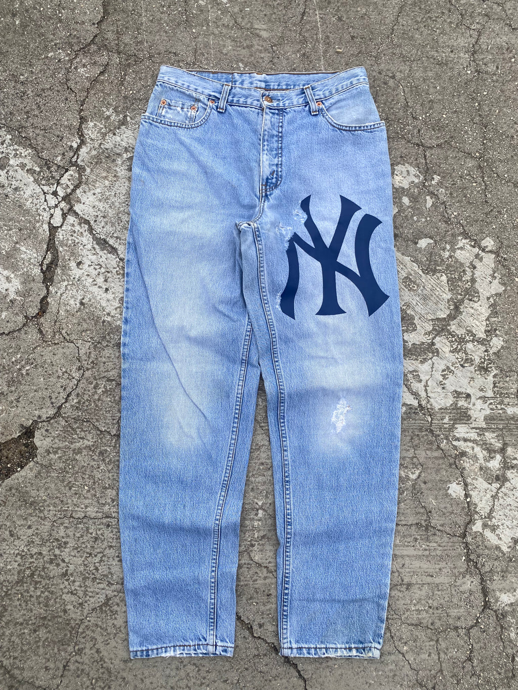 1990'S LEVI'S NY ORANGE TAB 726 WASHED (W32)