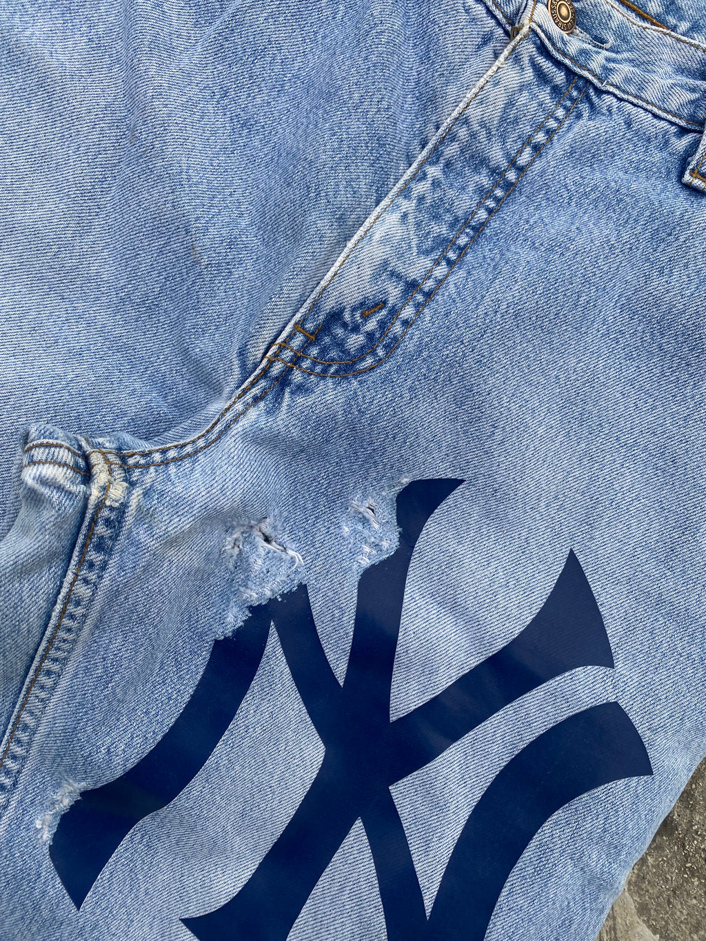 1990'S LEVI'S NY ORANGE TAB 726 WASHED (W32)