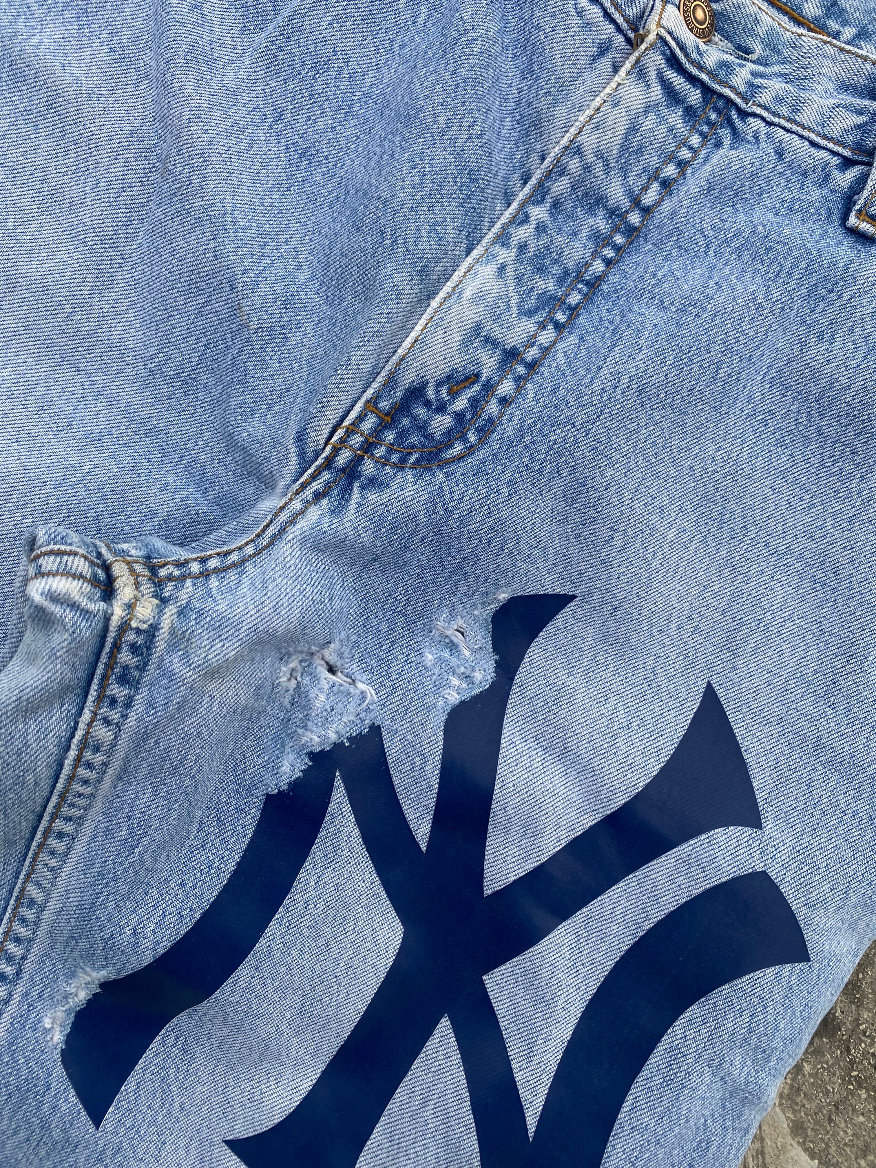 1990'S LEVI'S NY ORANGE TAB 726 WASHED (W32)