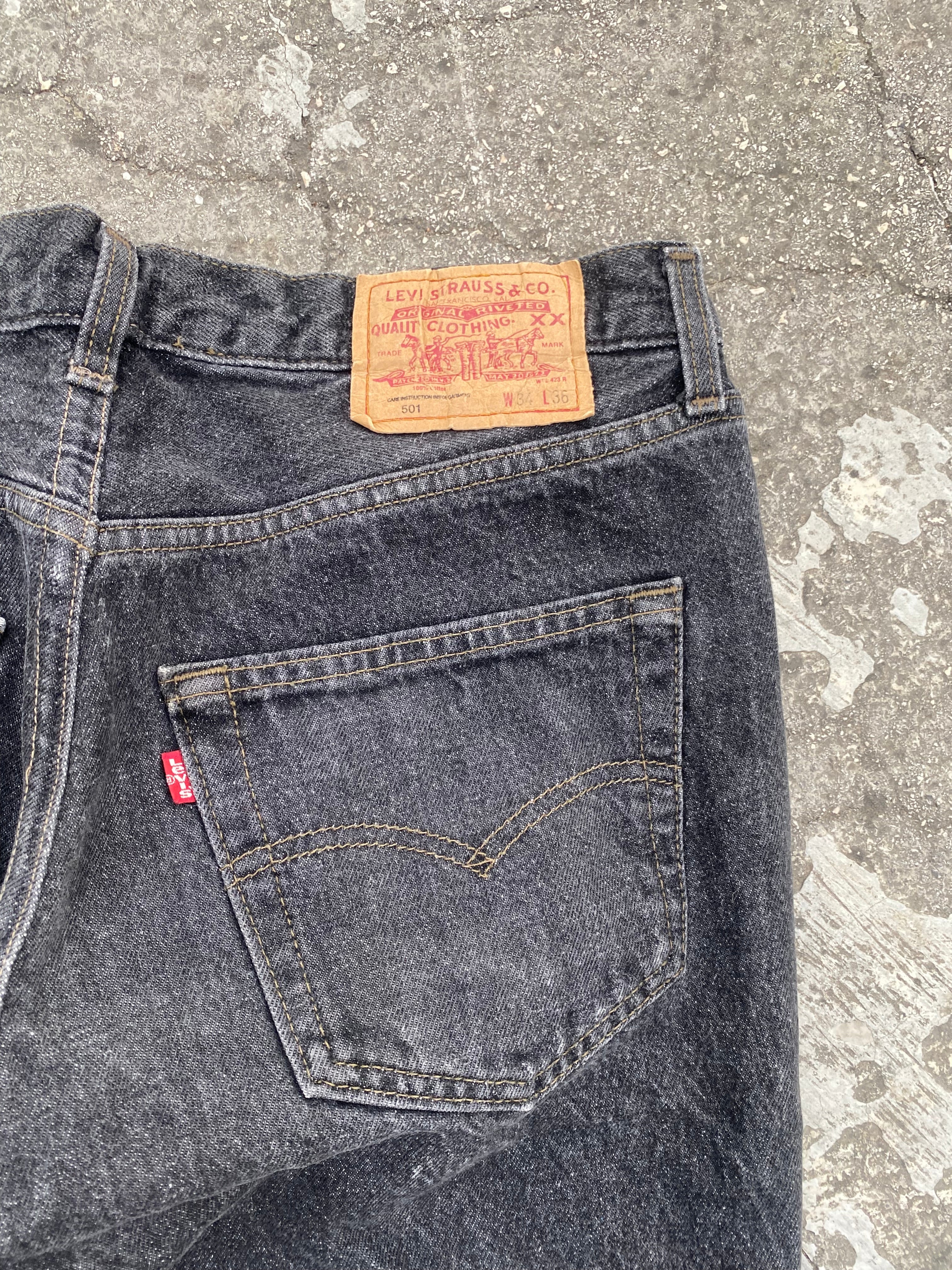 1990'S LEVI'S 501 PEPPER WASHED (W30)