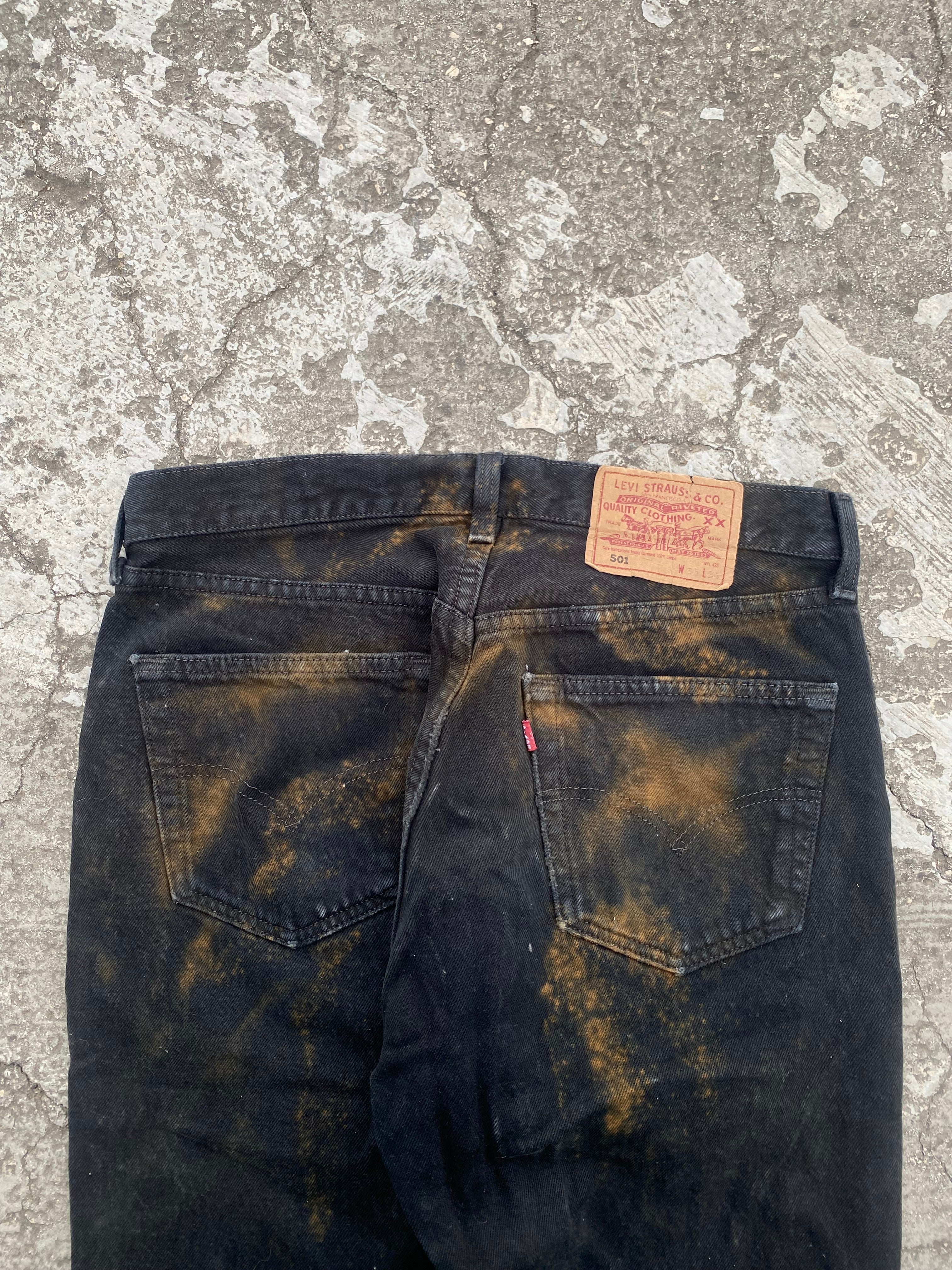 1990'S LEVI'S SUN BLEACH BLACK (W31)
