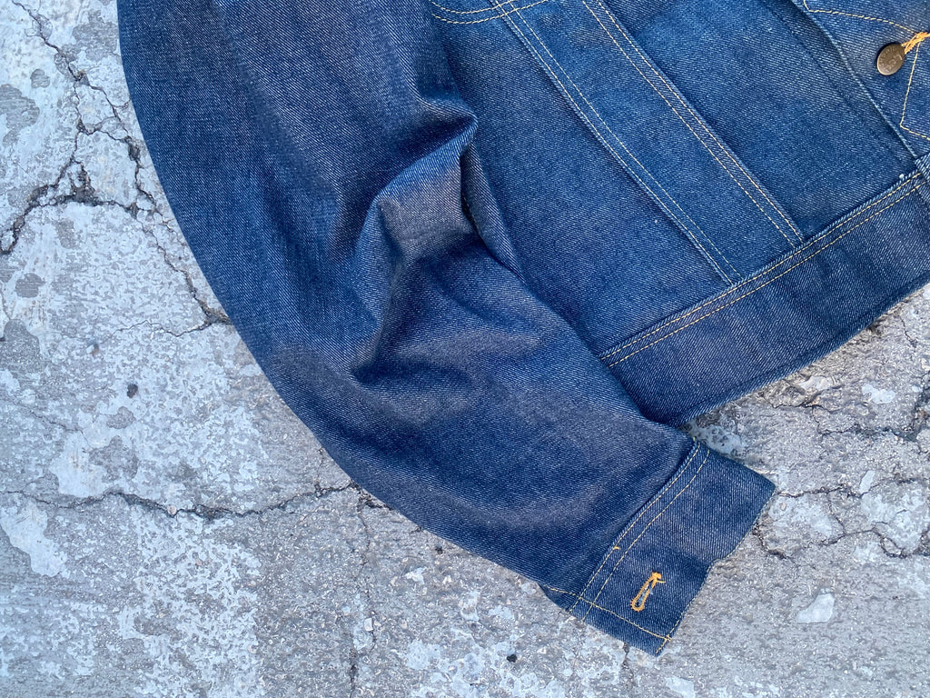 1970'S LEE 220-0041 UNION MADE USA RAW DENIM JACKET (42) (Copia)