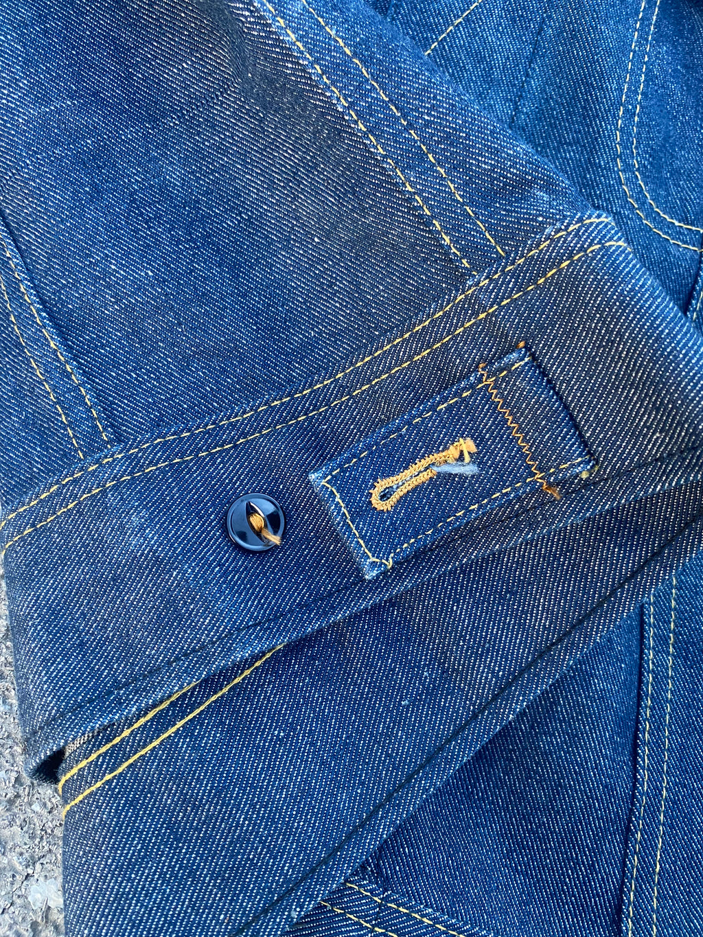 1970'S LEE 220-0041 UNION MADE USA RAW DENIM JACKET (42) (Copia)