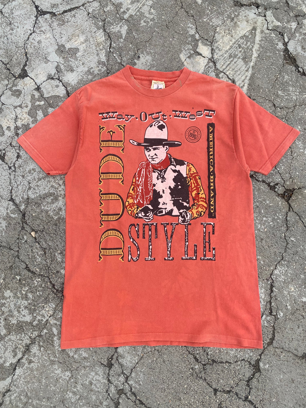 1990'S SINGLE STITCH COWBOY TEE (M-L)