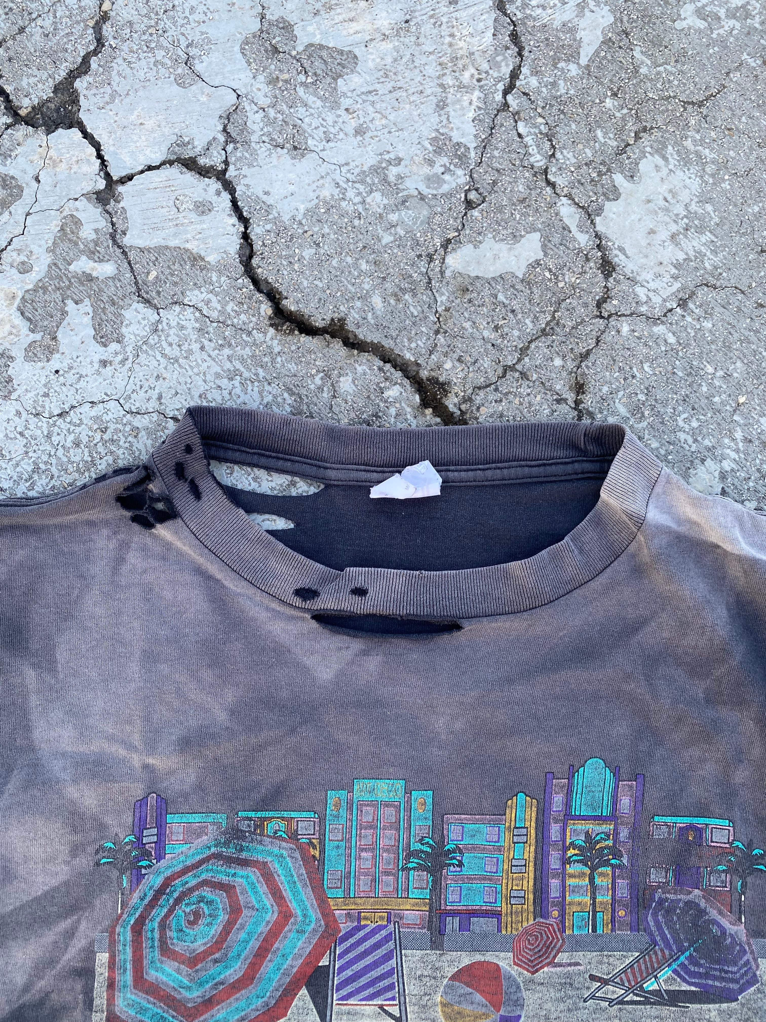 1990'S SUN FADE-DESTROYED MIAMI BEACH TEE (XL-XXL)