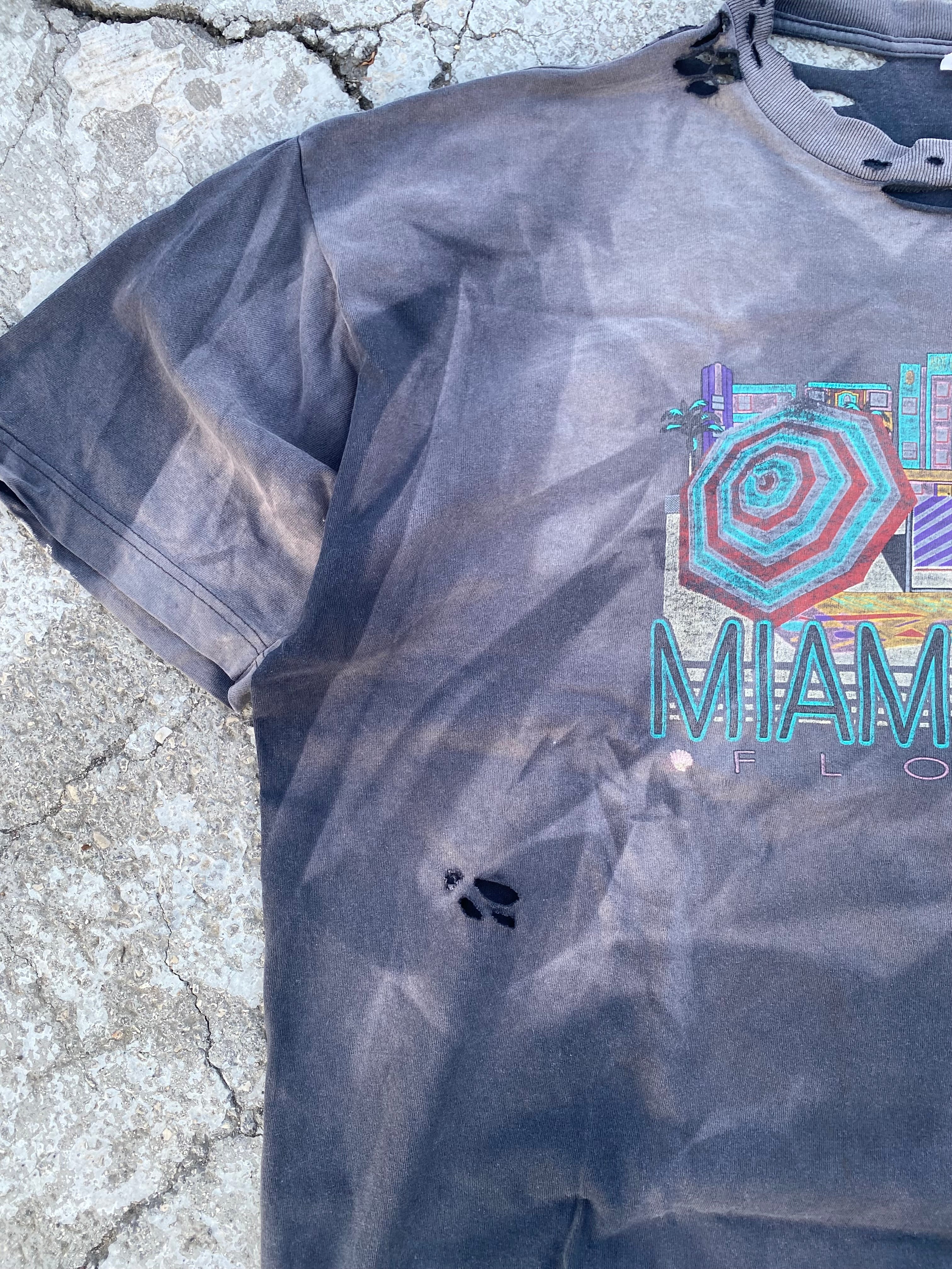 1990'S SUN FADE-DESTROYED MIAMI BEACH TEE (XL-XXL)