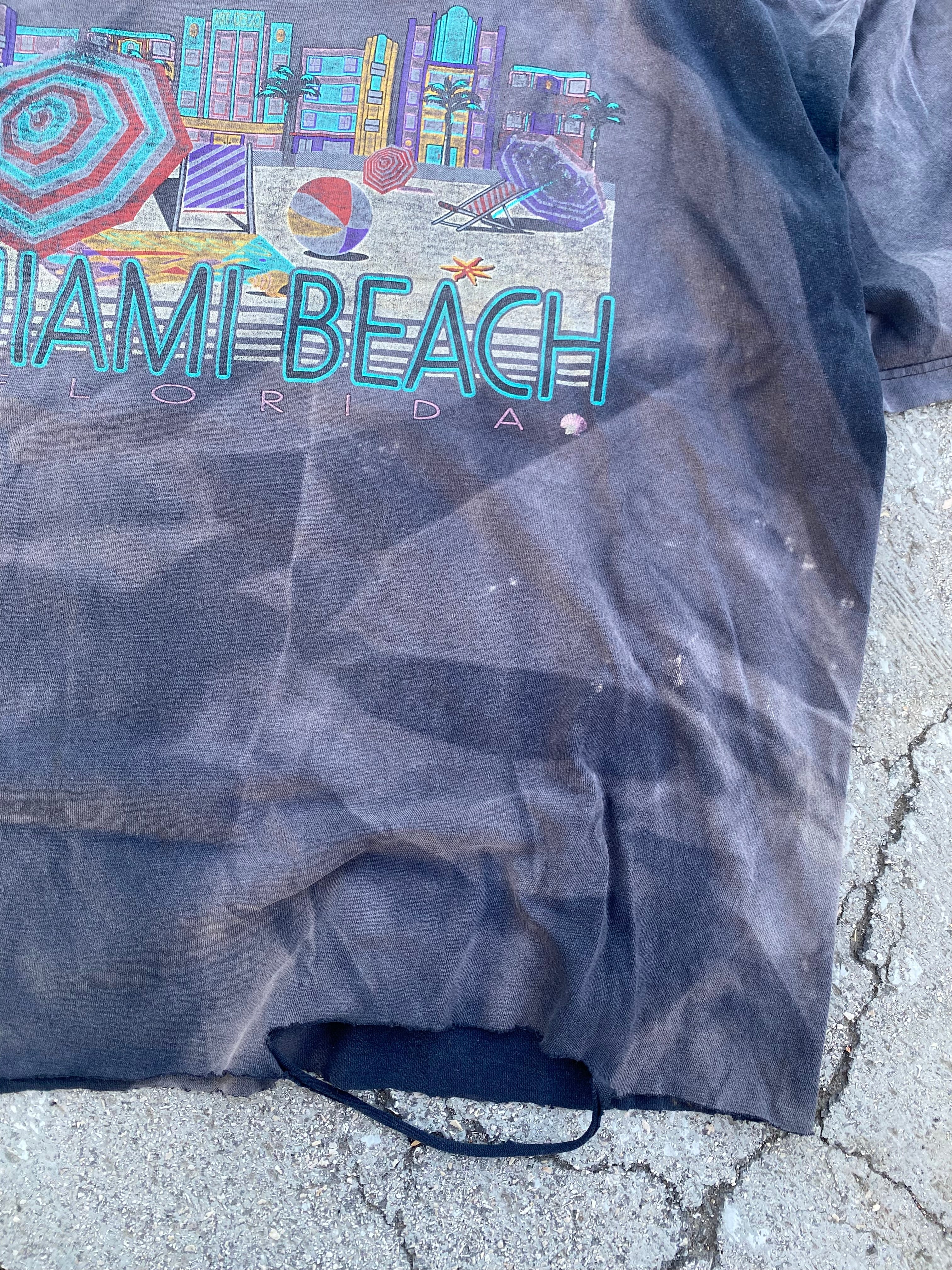 1990'S SUN FADE-DESTROYED MIAMI BEACH TEE (XL-XXL)