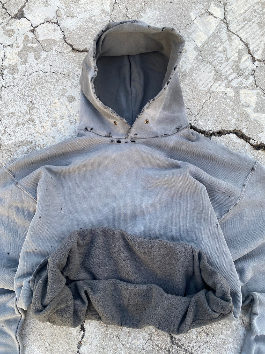 2000'S SUN FADED BLANK HOODIE (L)